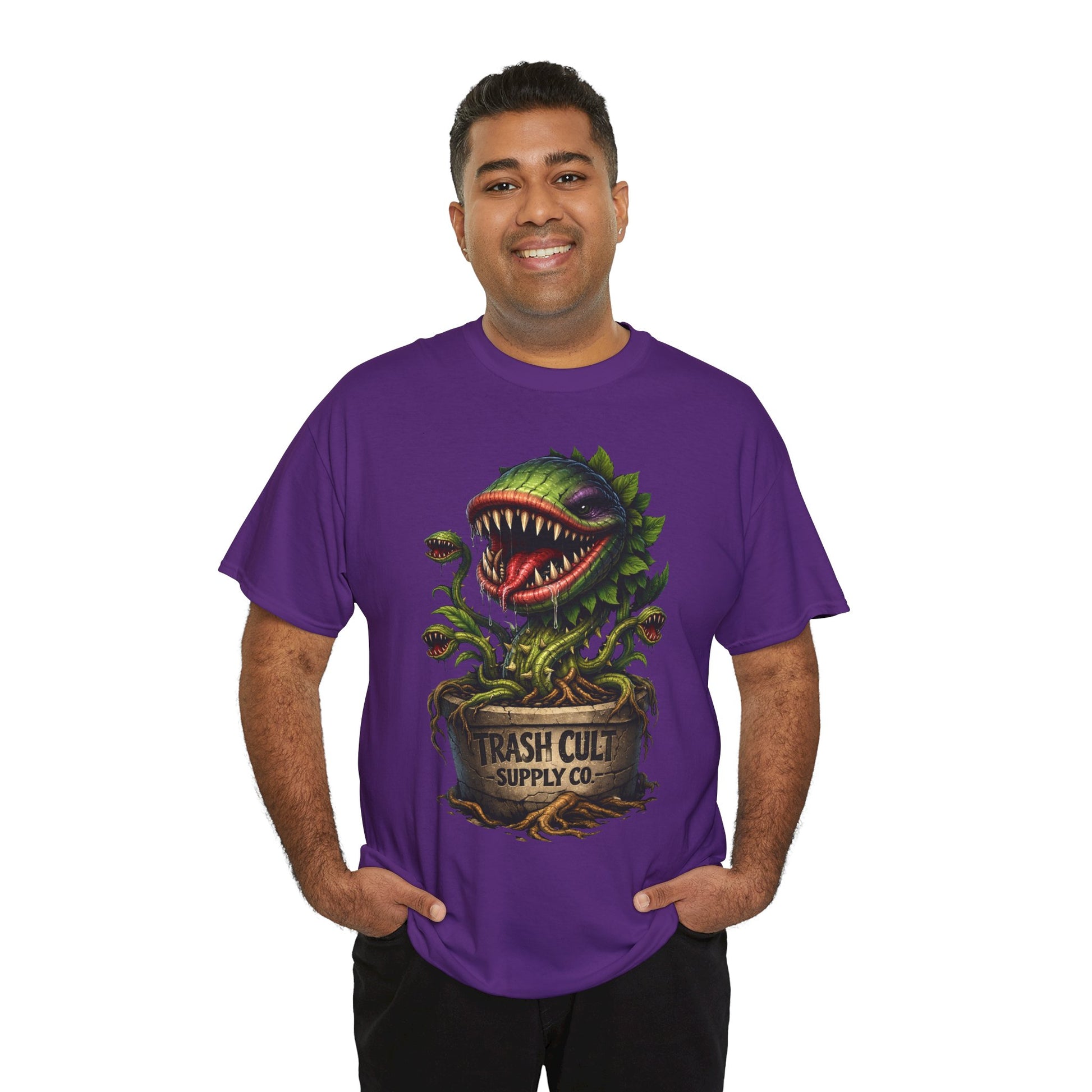 Carnivorous Plant Graphic Tee — "Trash Cult Supply Co." Potted Monster Shirt