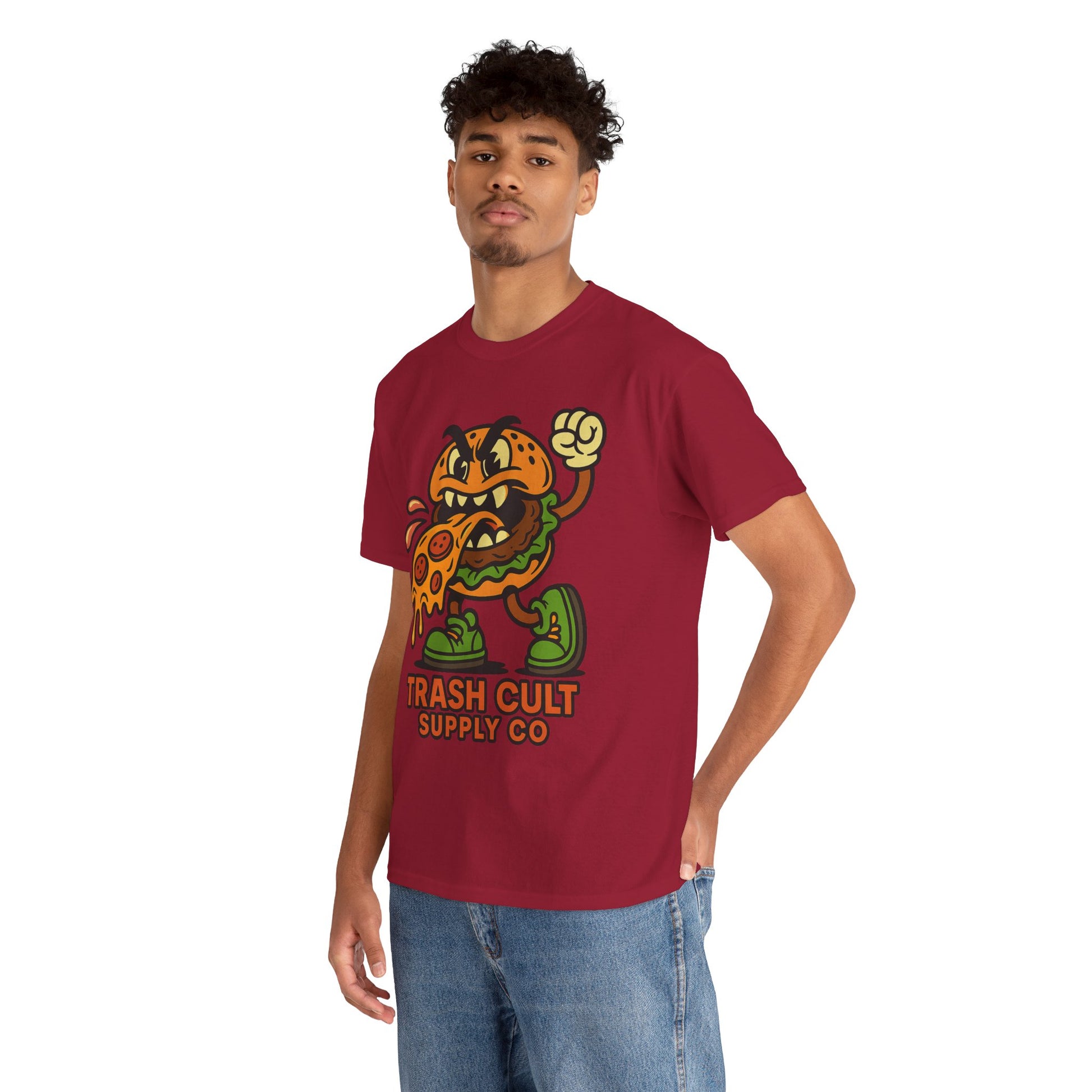 Angry Burger Pizza Spitter Tee – Trash Cult Supply Co | Gildan 5000 Shirt