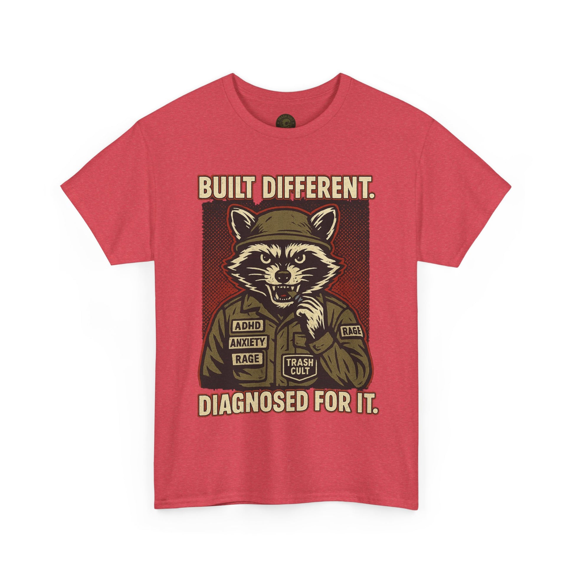 Built Different Diagnosed For It Military Raccoon Shirt – Gildan 5000