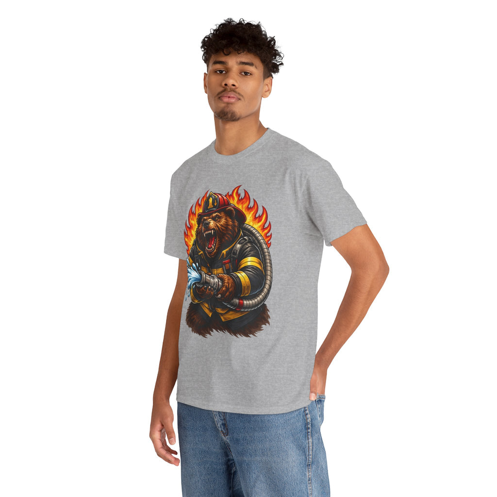 Firefighter Bear T-Shirt – Brave Fireman Graphic Tee
