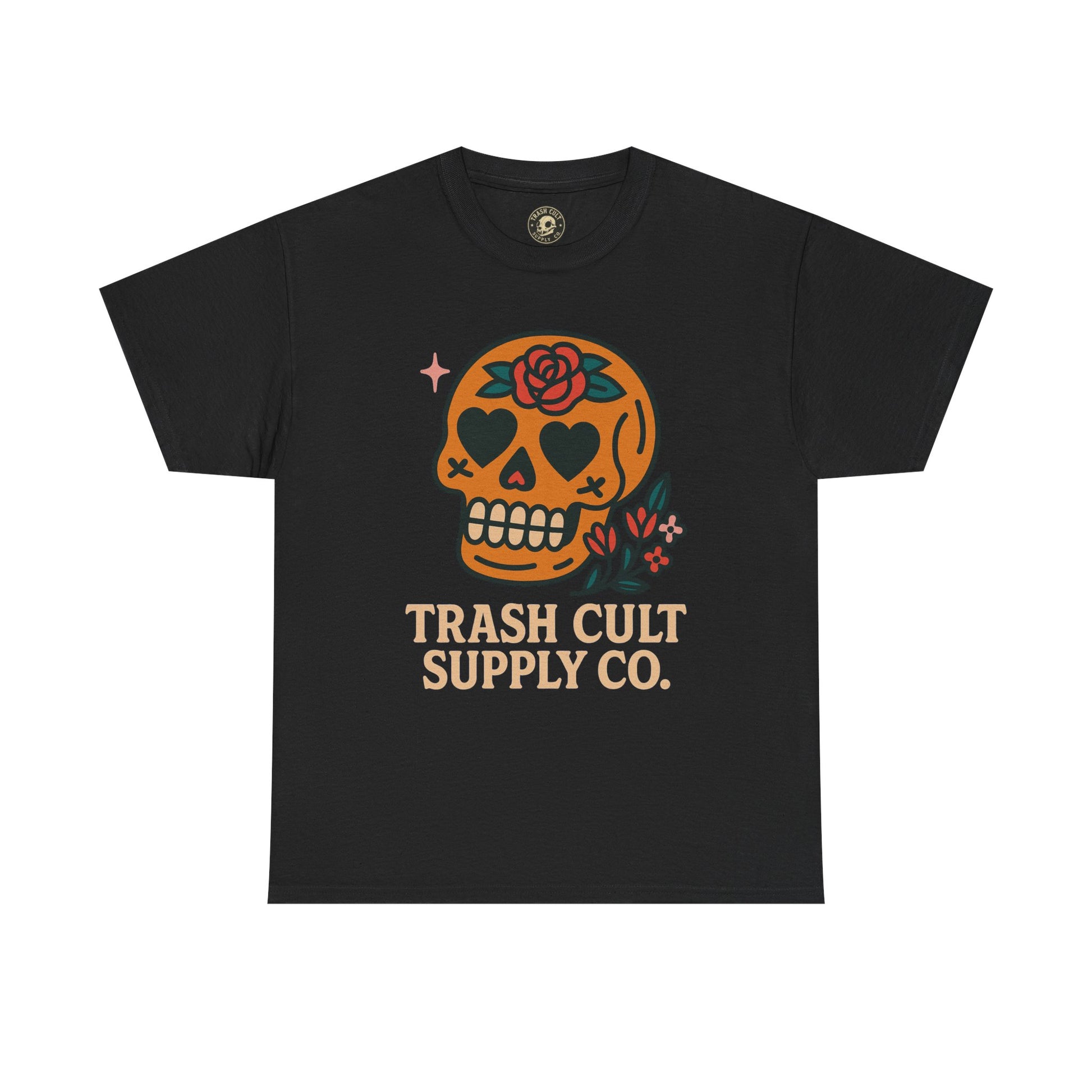 Sugar Skull T-Shirt – Trash Cult Supply Co. – Gildan 5000 Heavy Cotton Tee