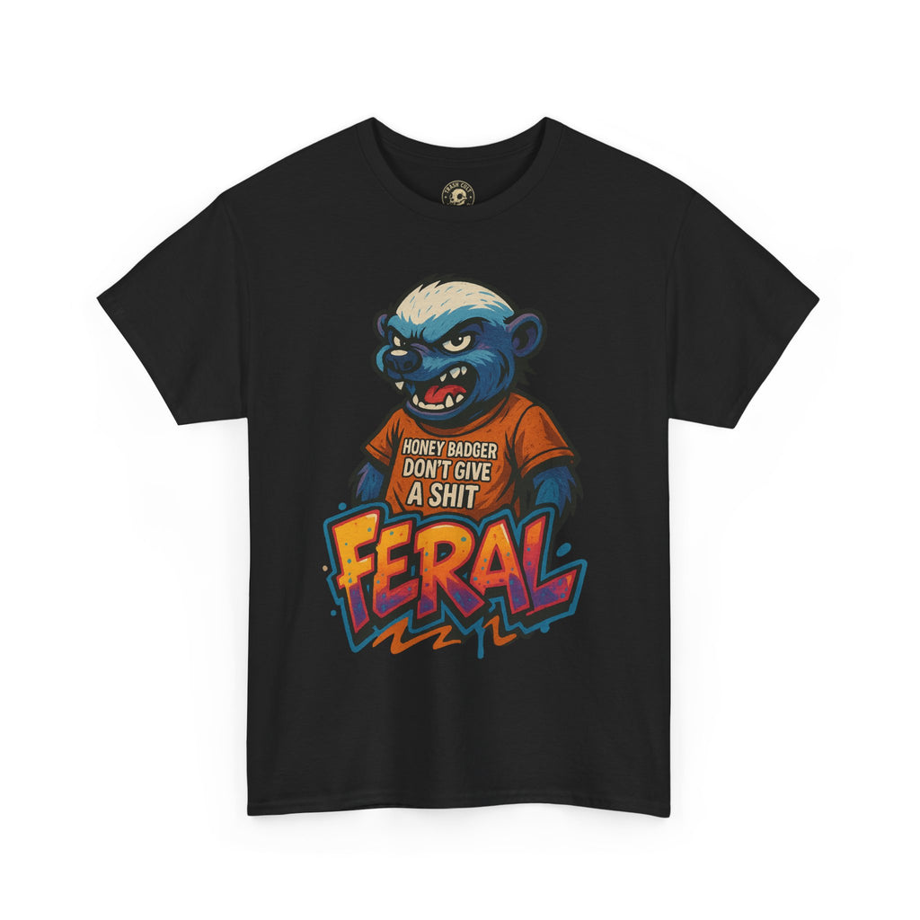 Feral Graphic Tee, Unisex Heavy Cotton T-Shirt for Casual Wear, Gift for Animal Lovers, Unique Streetwear, Funny Graphic Shirt