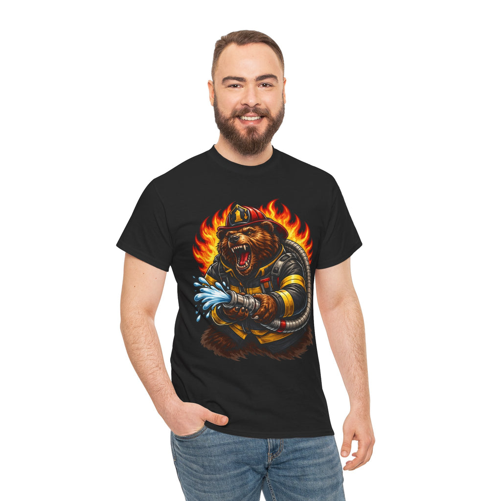 Firefighter Bear T-Shirt – Brave Fireman Graphic Tee