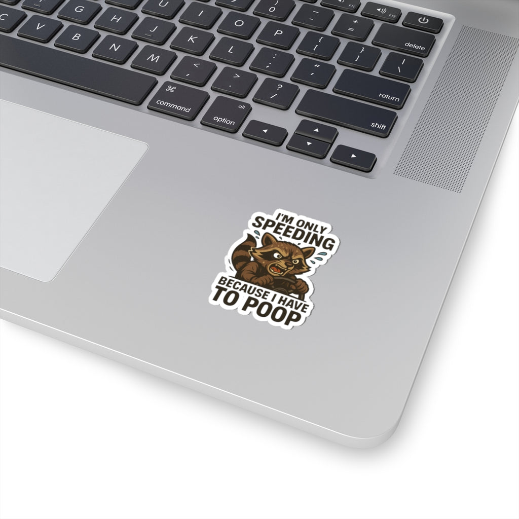 Funny Raccoon Kiss-Cut Stickers, Humor Stickers, Laptop Decor, Gifts for Friends, Car Stickers, Quirky Wall Art
