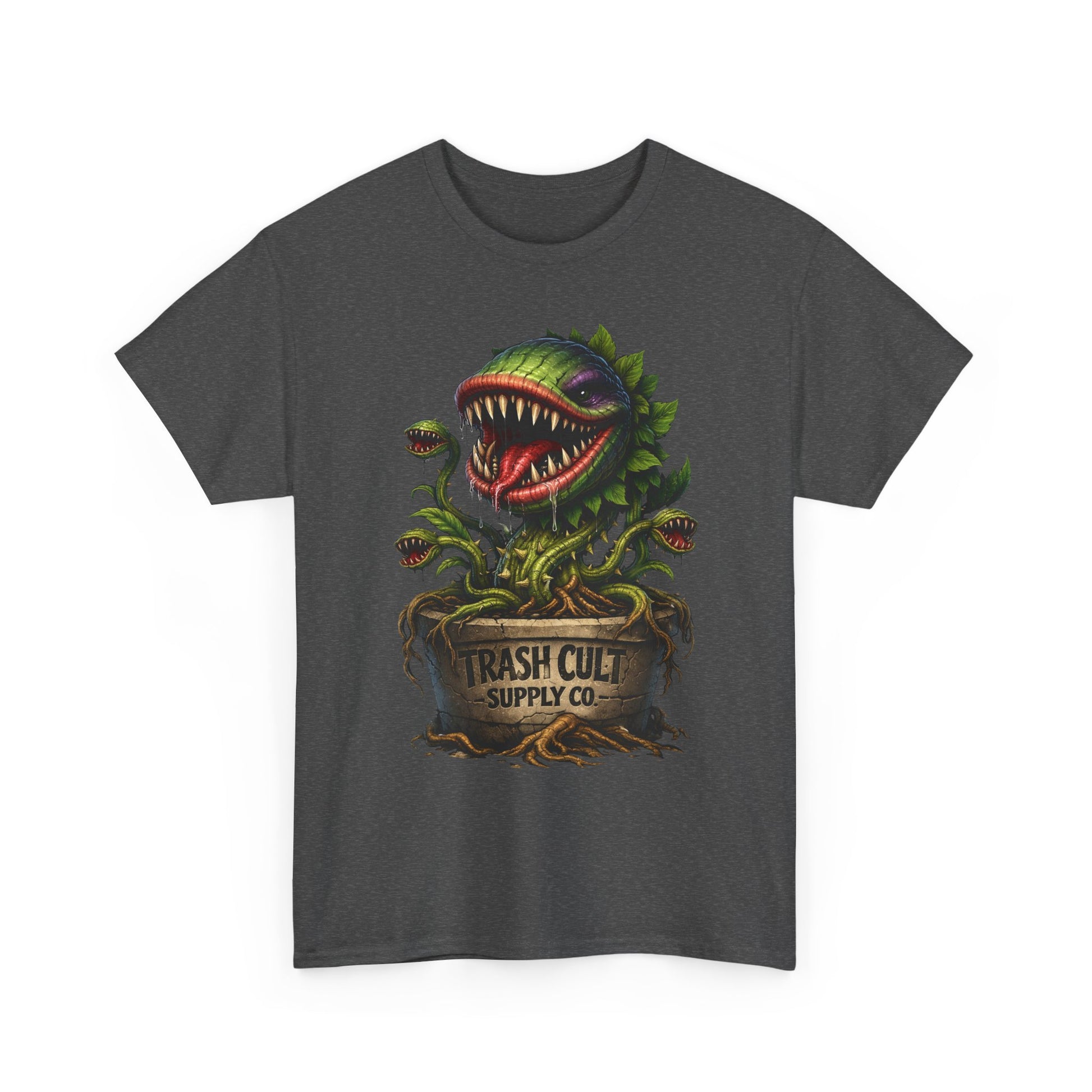 Carnivorous Plant Graphic Tee — "Trash Cult Supply Co." Potted Monster Shirt