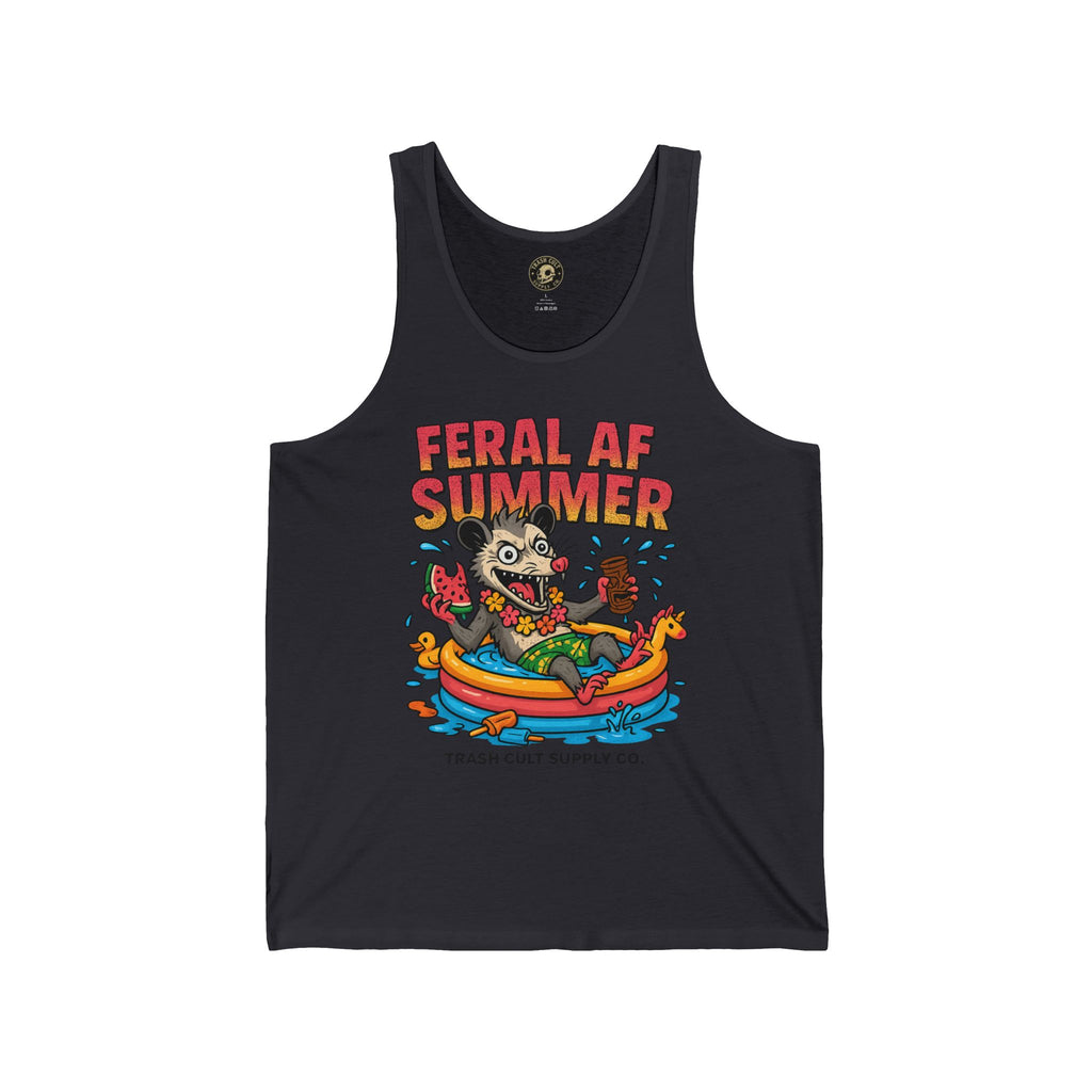 Feral AF Summer Possum Jersey Tank Top | Trash Cult Supply Co.