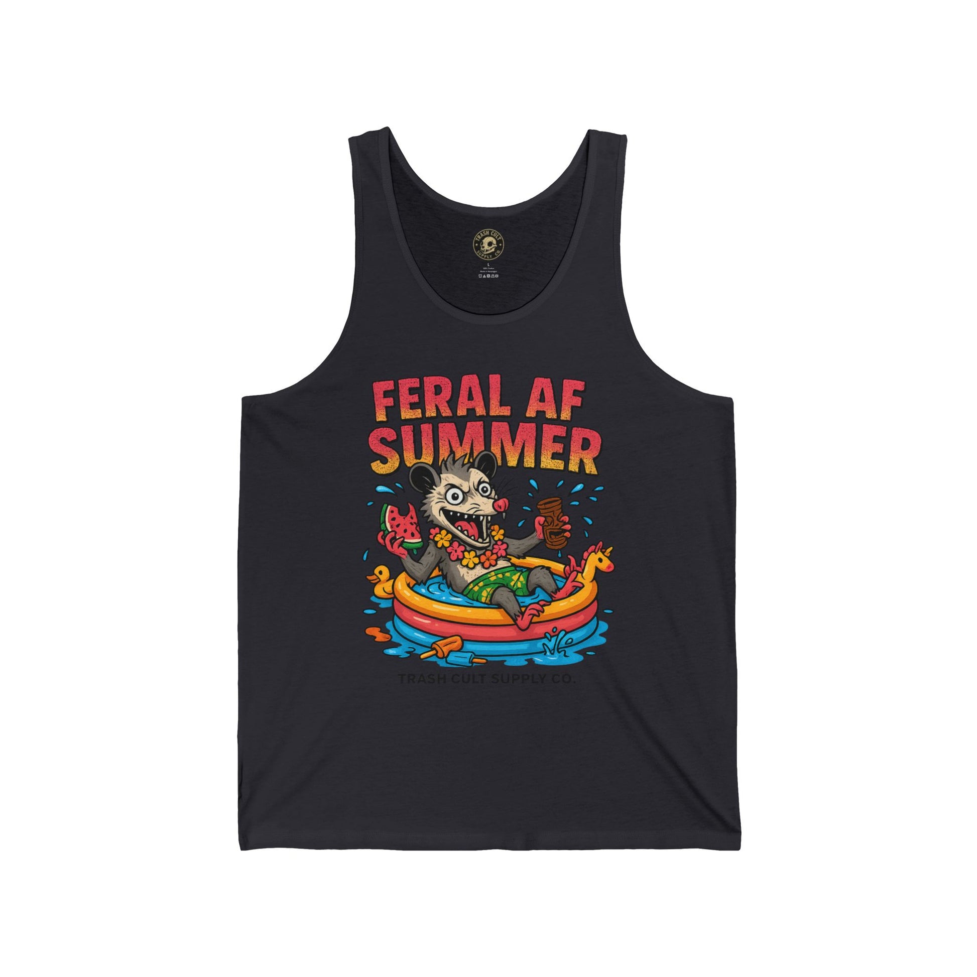 Feral AF Summer Possum Jersey Tank Top | Trash Cult Supply Co.