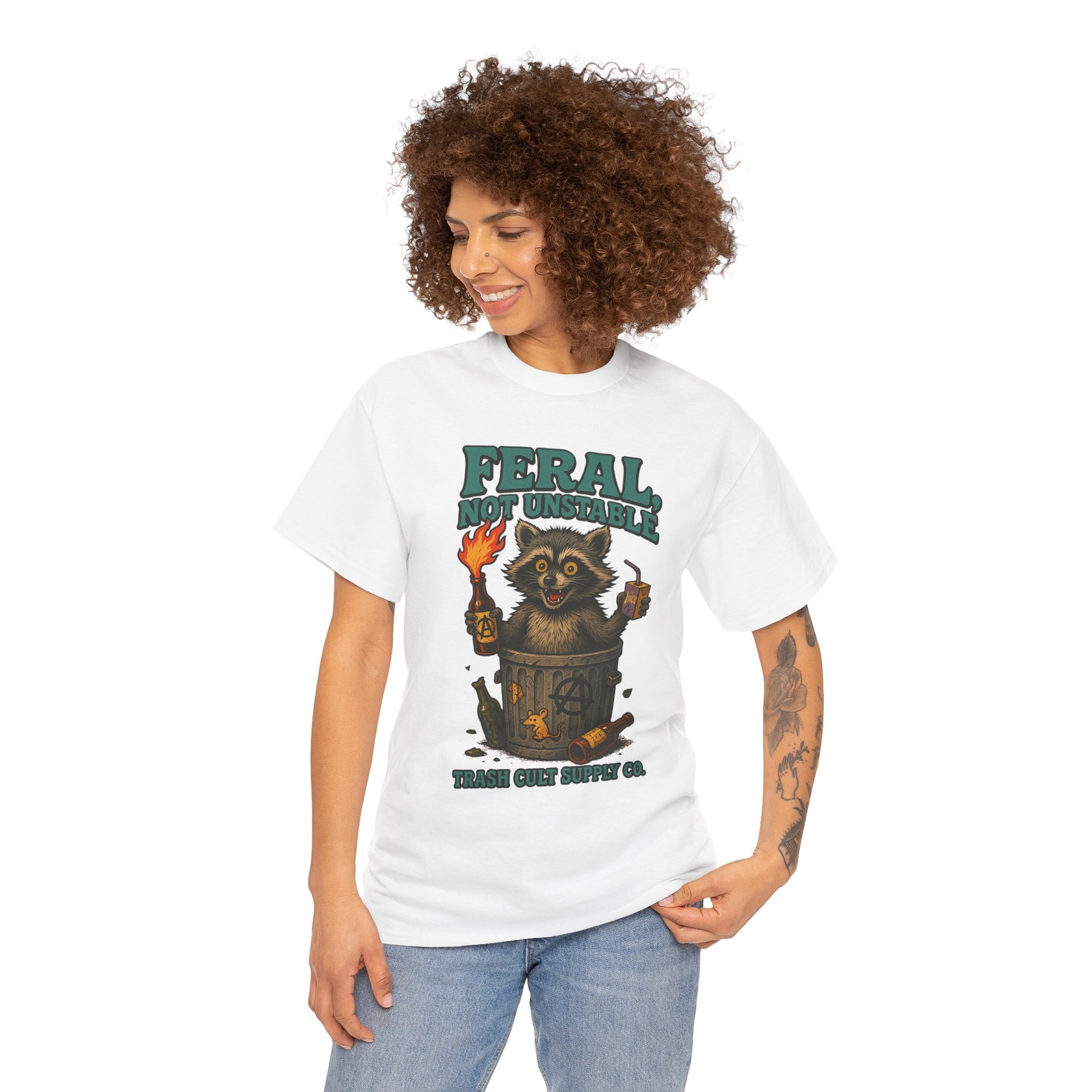 Feral Not Unstable Tee, Streetwear Tee, Graphic Shirt, Funny T-Shirt, Humor Clothing, Unique Gift
