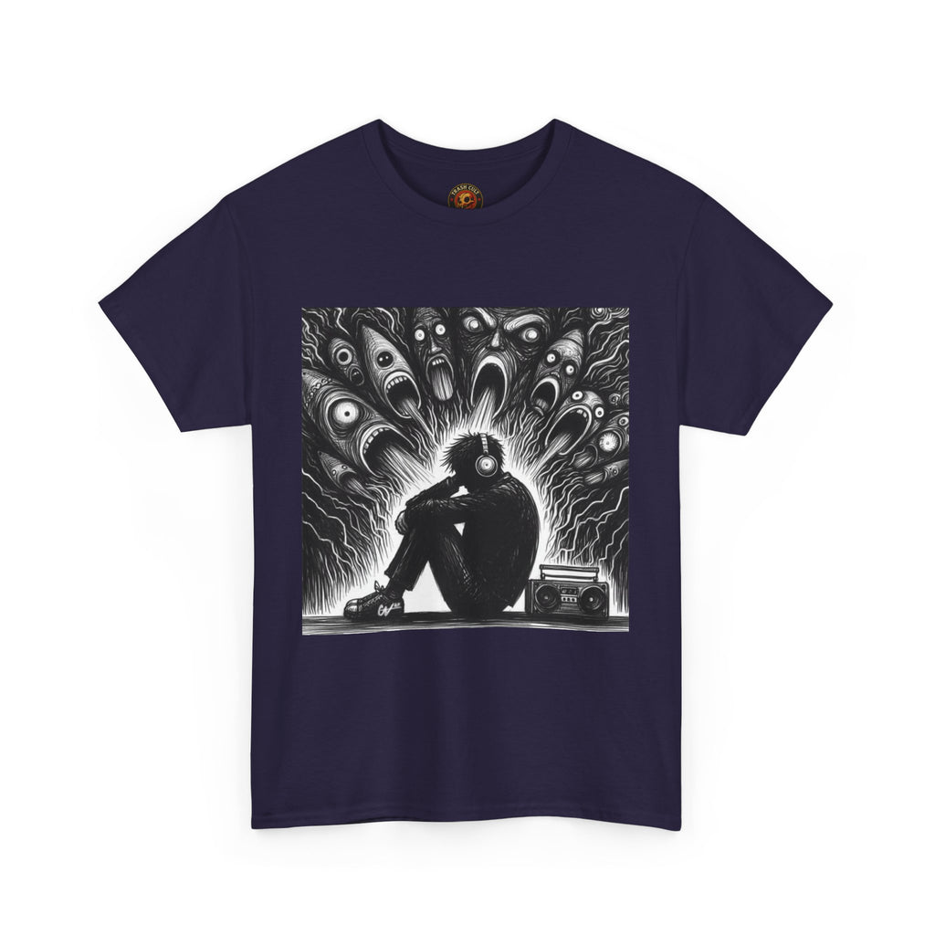 Xian Allen x Trash Cult Shirt – “Turn It Up Louder” | Screaming Chaos Headphones Tee