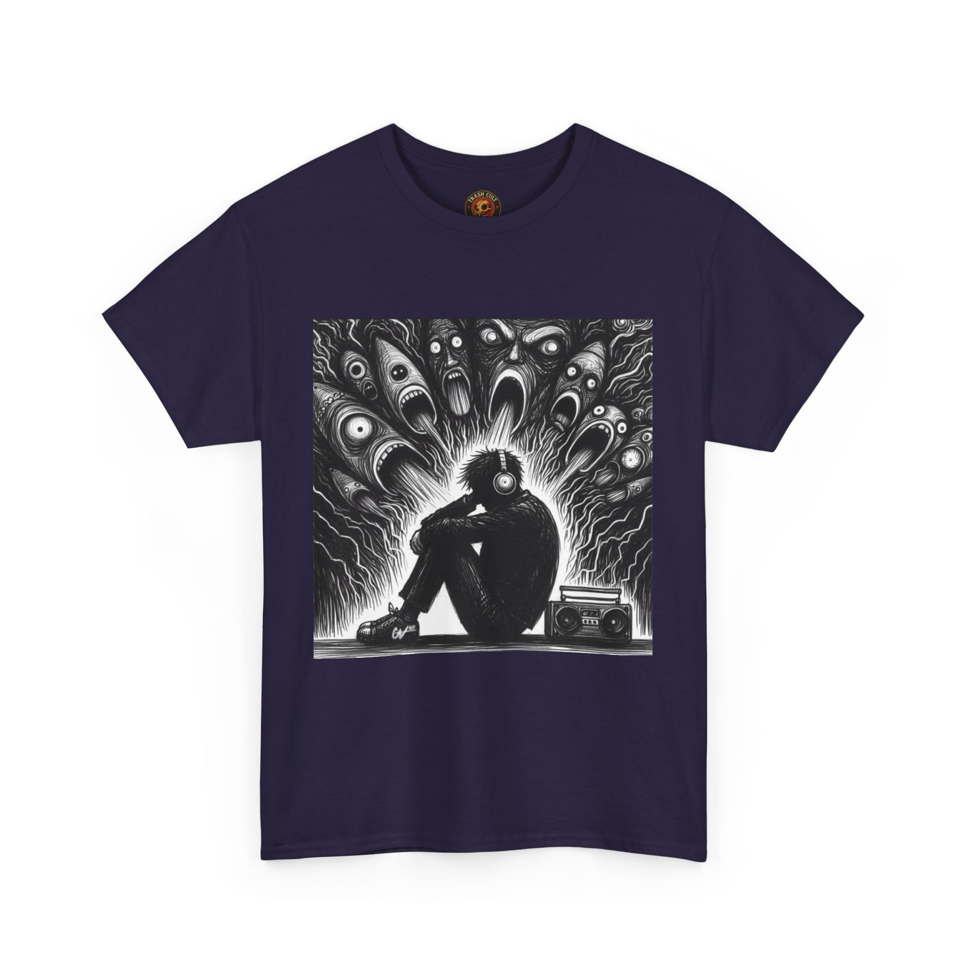 Xian Allen x Trash Cult Shirt – “Turn It Up Louder” | Screaming Chaos Headphones Tee