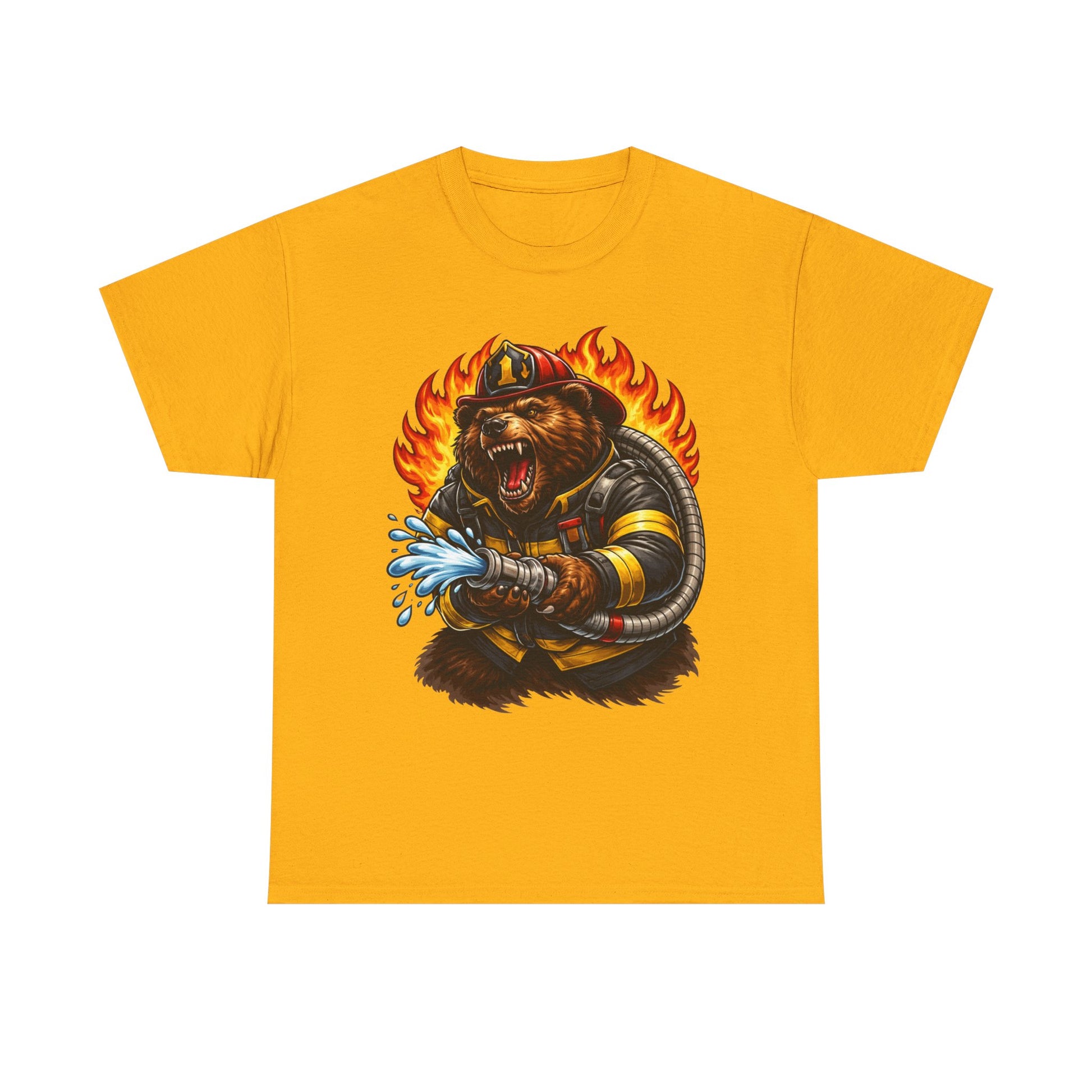Firefighter Bear T-Shirt – Brave Fireman Graphic Tee