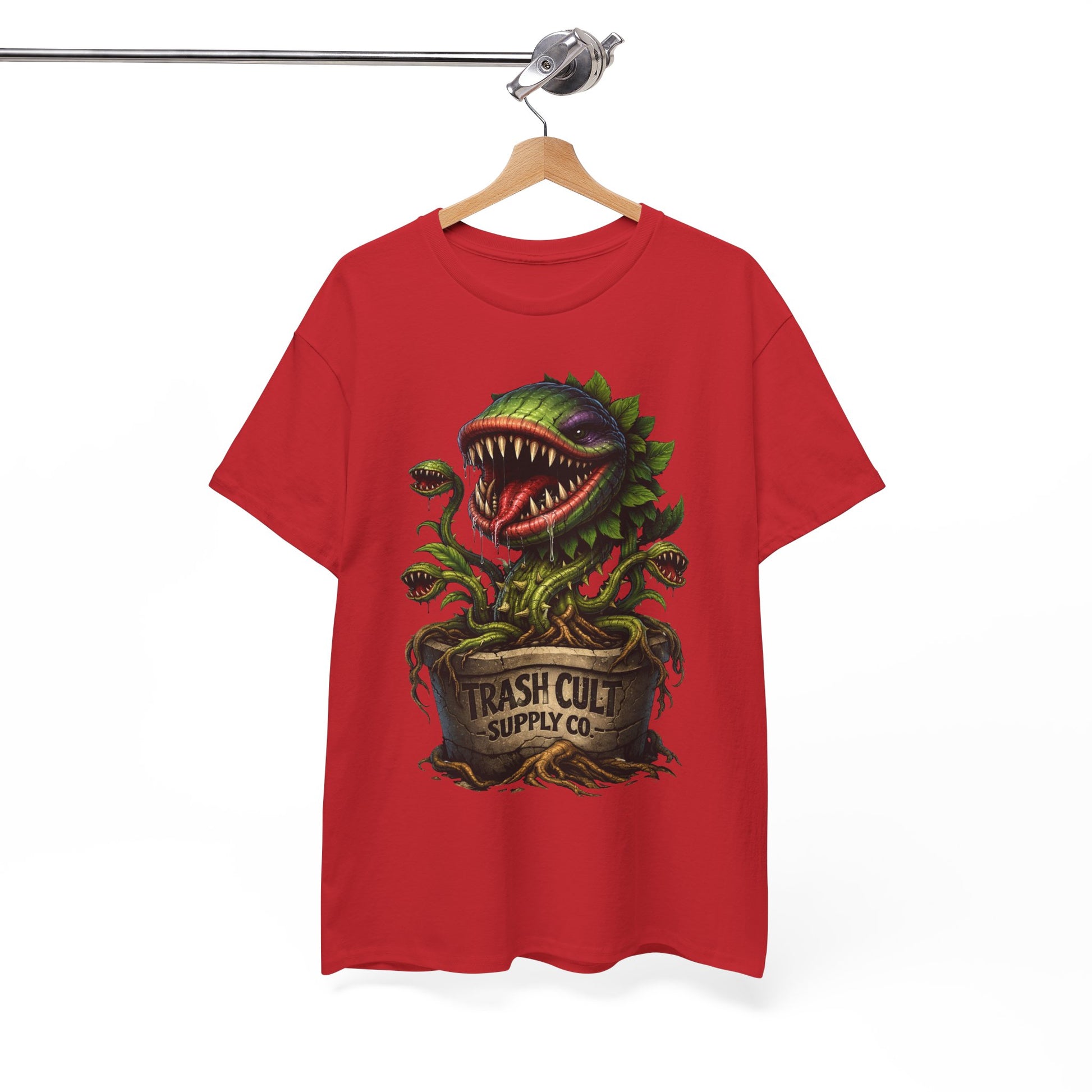 Carnivorous Plant Graphic Tee — "Trash Cult Supply Co." Potted Monster Shirt
