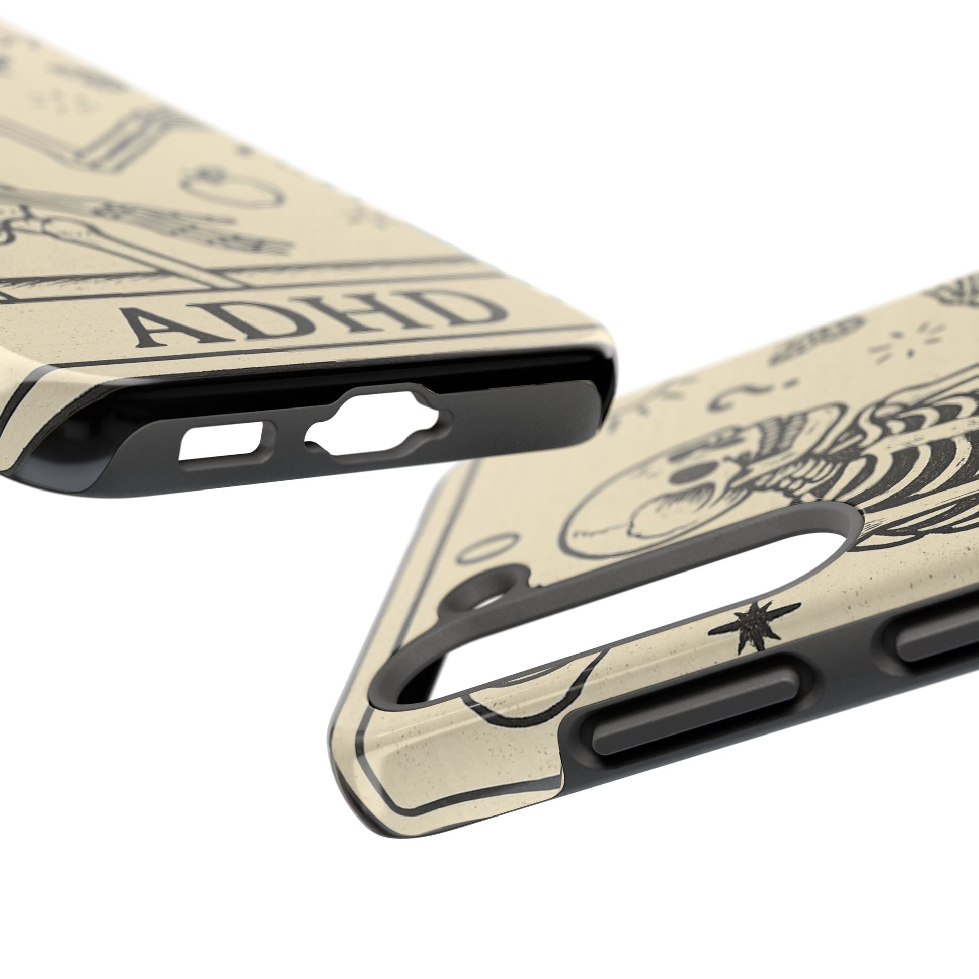 Skeleton ADHD Phone Cases, Unique Phone Cover, Funny ADHD Gift, Quirky Skeleton Design, Cool Accessories for Everyone