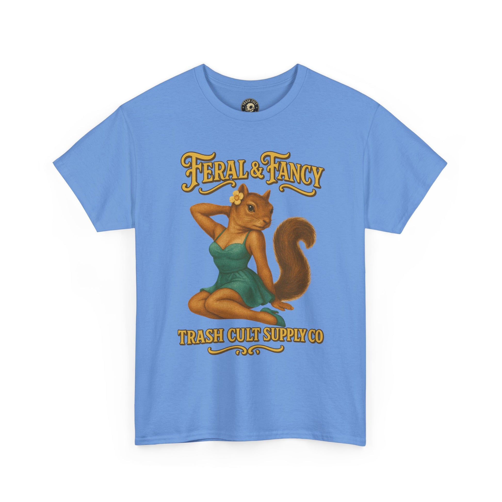 Feral & Fancy Pin-Up Squirrel Shirt – Vintage 1950s Style | Trash Cult Supply Co | Gildan 5000