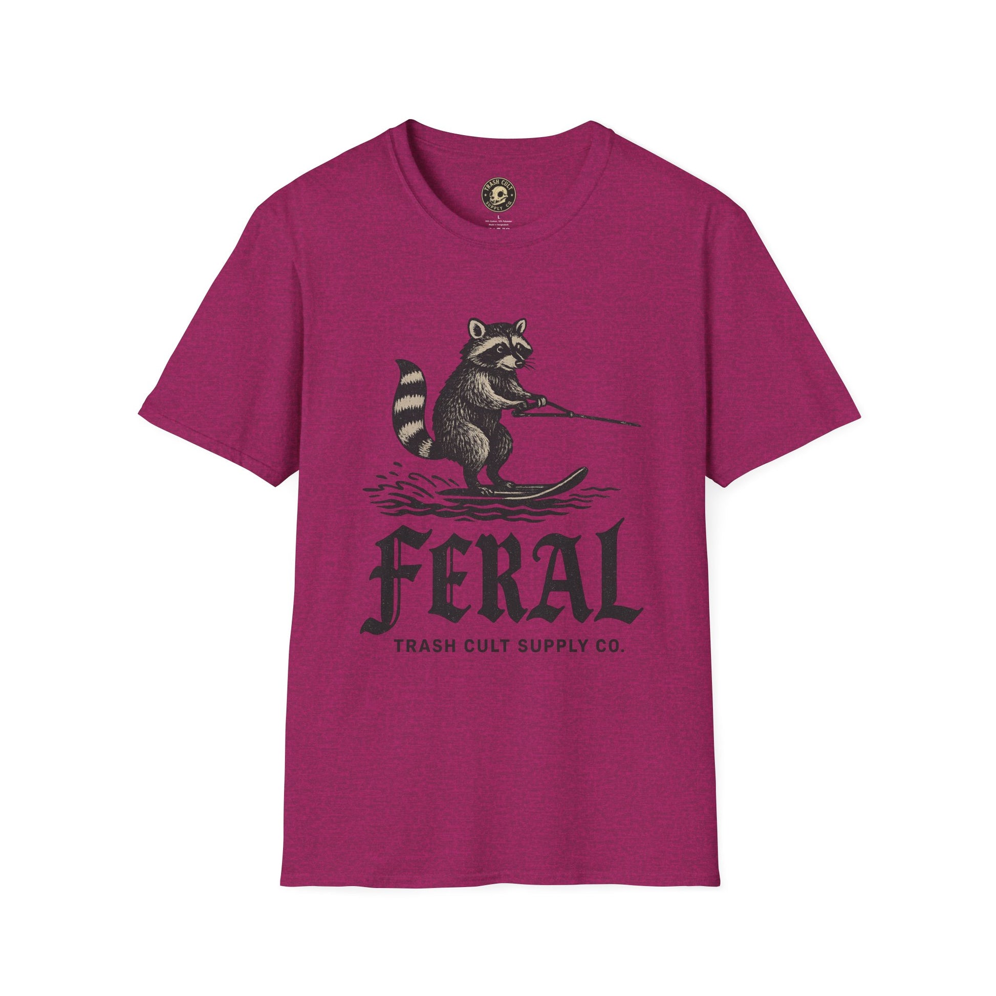 Feral Water Skiing Raccoon Vintage Shirt – Trash Cult Supply Co. | Gildan 2000 Softstyle