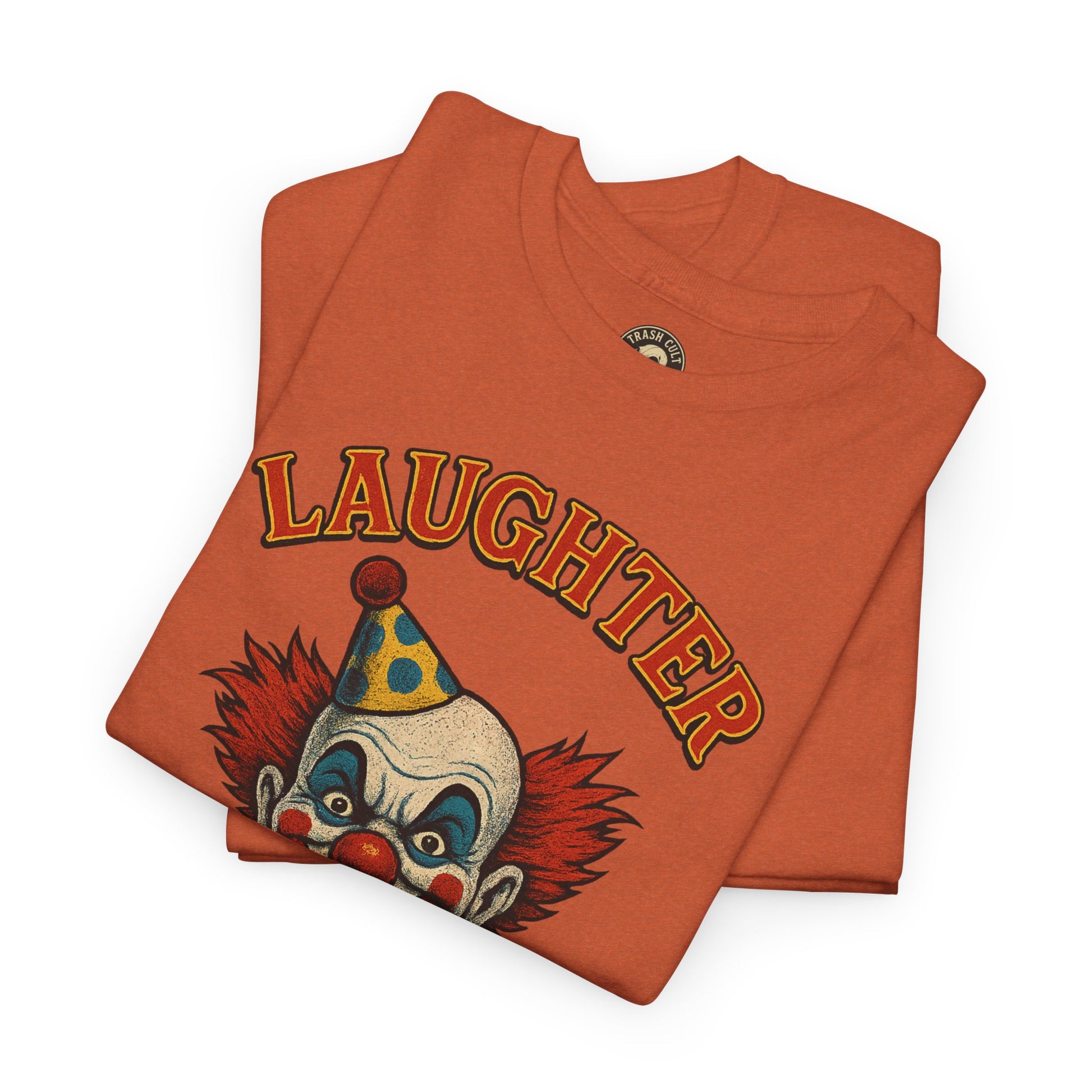 Laughter Isn’t Voluntary Creepy Clown Shirt – Circus Horror Tee – Gildan 5000