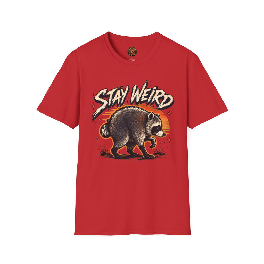 Stay Weird Raccoon Jimothy T-Shirt — Vintage Graphic Tee