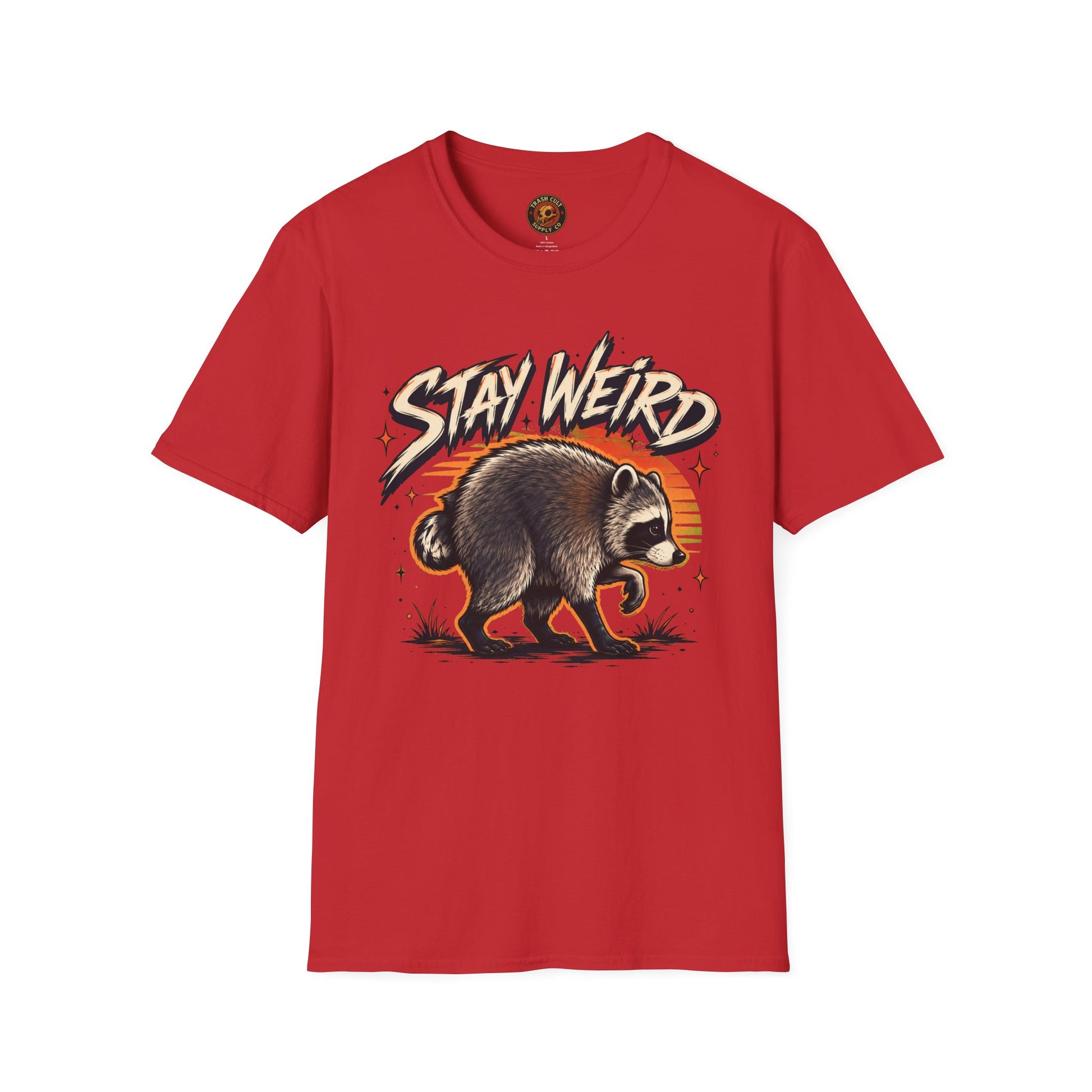 Stay Weird Raccoon Jimothy T-Shirt — Vintage Graphic Tee