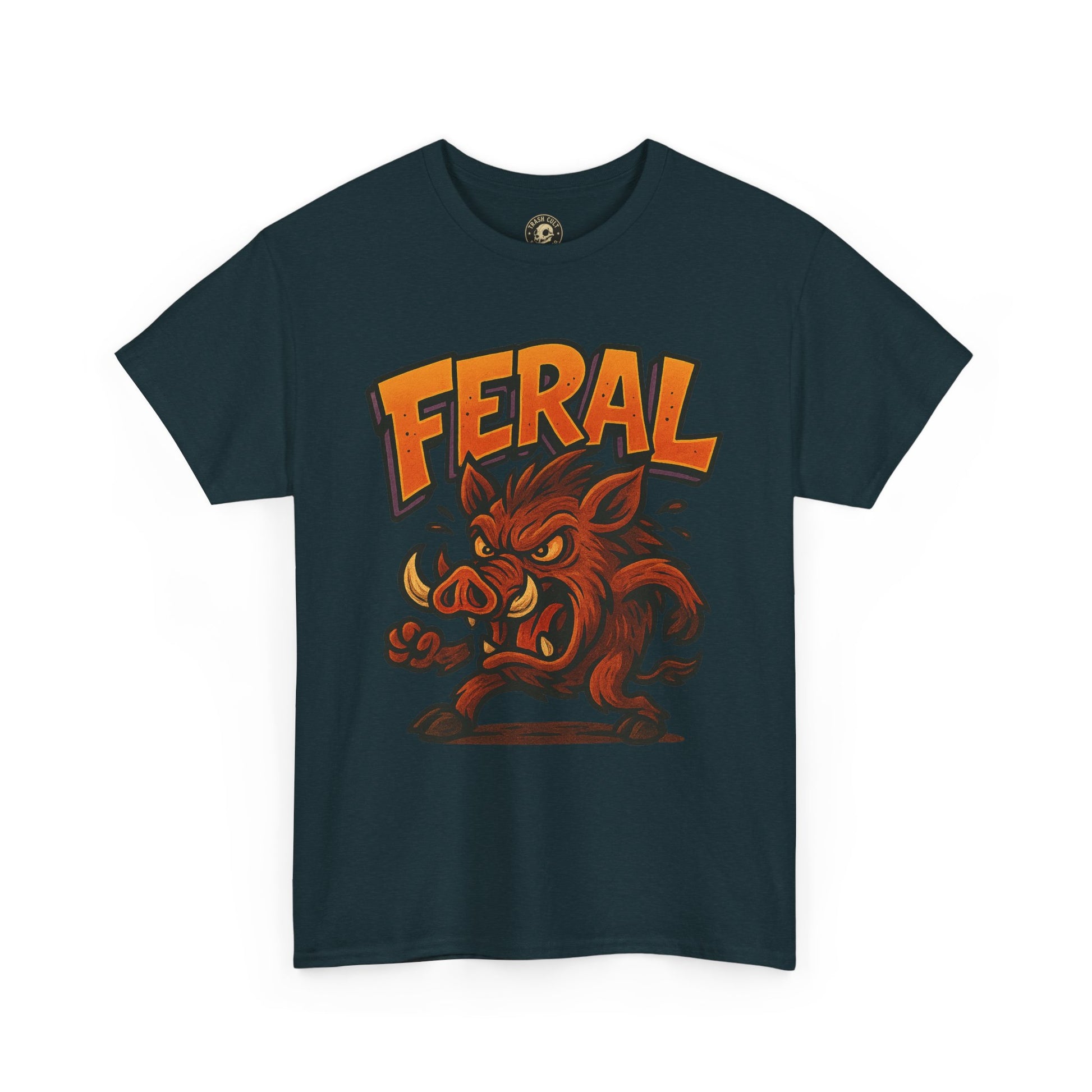 Feral Boar T-Shirt – Bold Unisex Animal Graphic Tee | Funny Cotton Shirt for Chaos Creatures