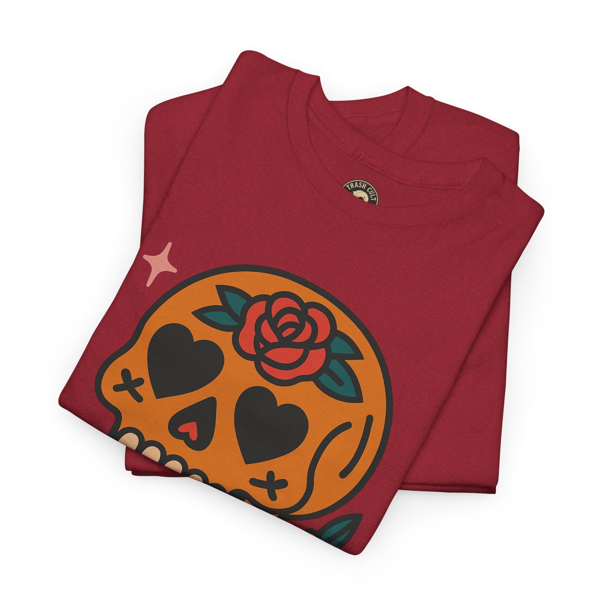 Sugar Skull T-Shirt – Trash Cult Supply Co. – Gildan 5000 Heavy Cotton Tee