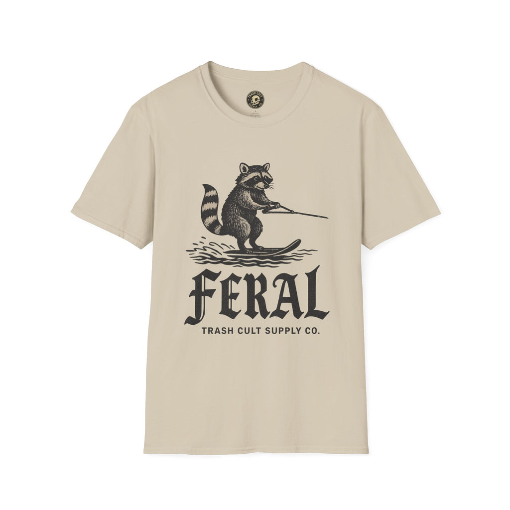 Feral Water Skiing Raccoon Vintage Shirt – Trash Cult Supply Co. | Gildan 2000 Softstyle
