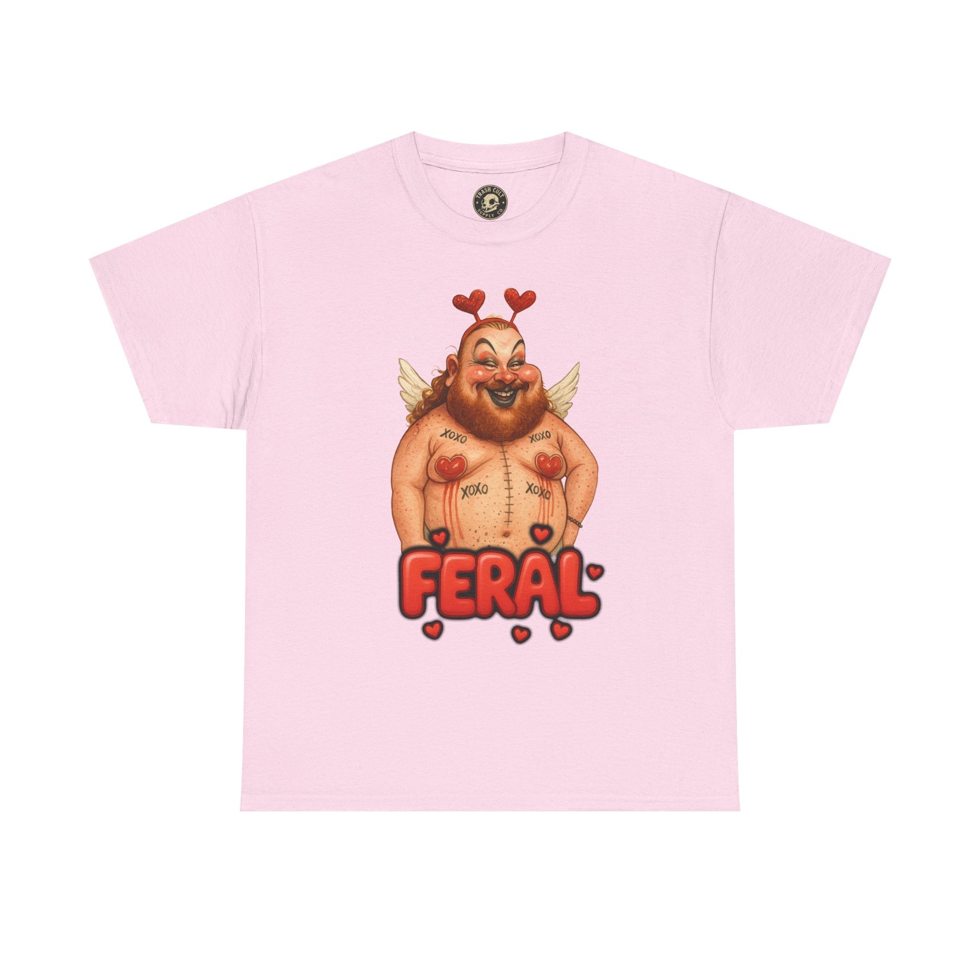 Feral Cupid Macabre Valentine Shirt | Fun Graphic Shirt, Quirky Gift, Casual Wear, Valentine's Apparel, Trendy Statement Top