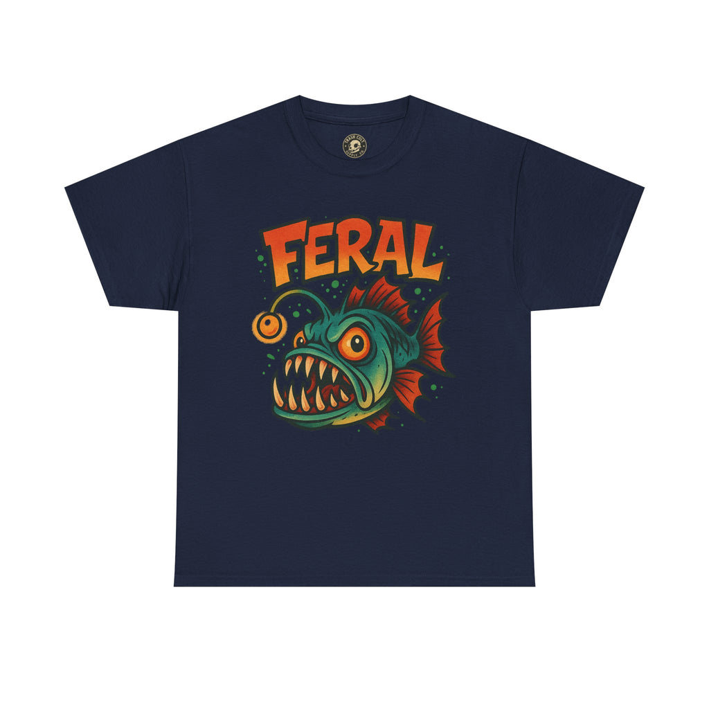 Feral Graphic Tee, Unisex Heavy Cotton Shirt, Edgy Apparel for Art Lovers, Perfect for Gifts and Casual Wear, Streetwear Fashion