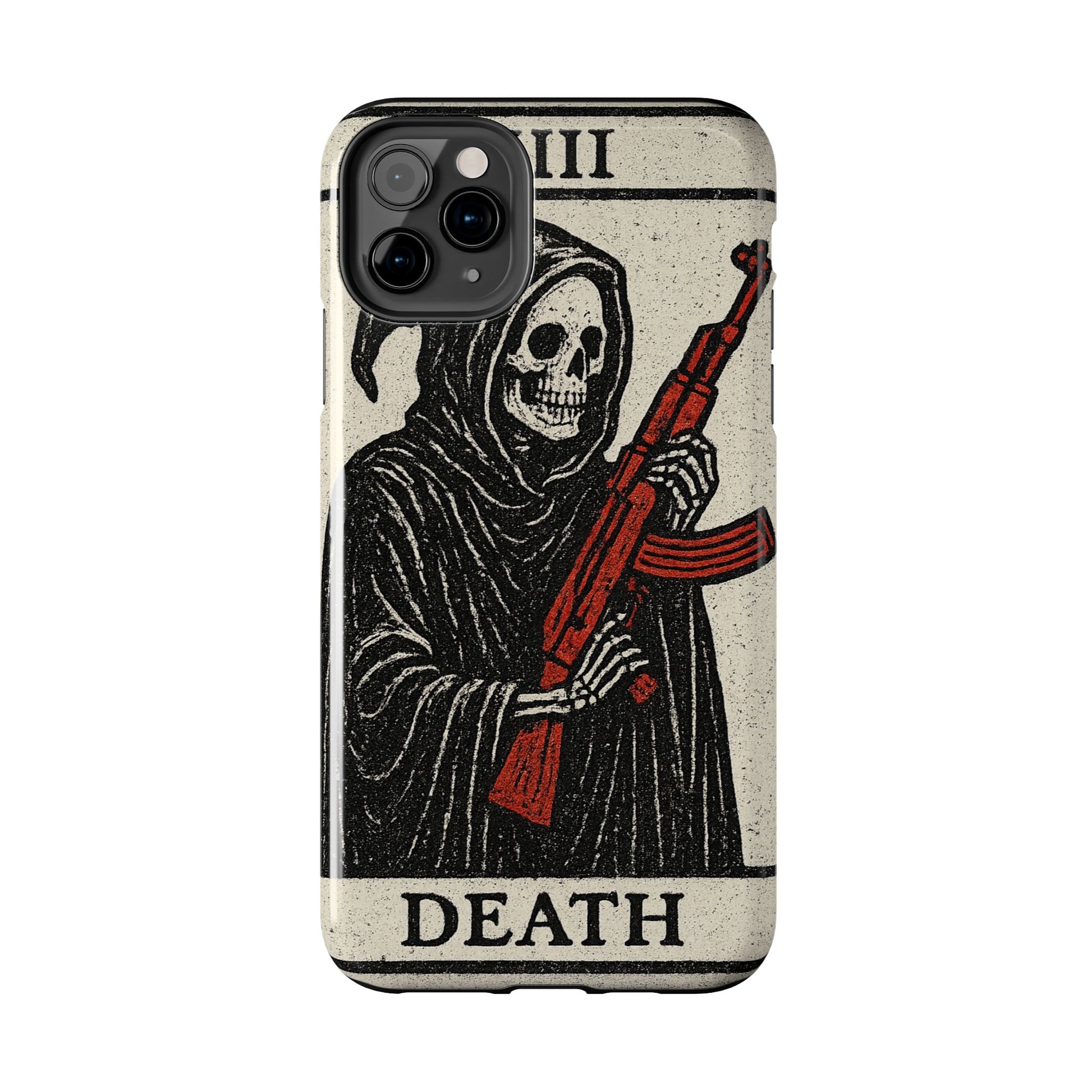 Grim Reaper Phone Case, Tough Phone Case for Gamers, Unique Smartphone Accessories, Halloween Decor, Death-Inspired Gift
