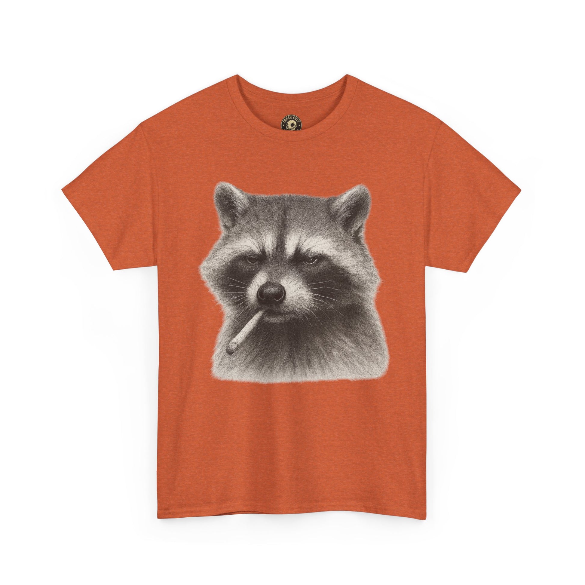 Dirty Harry Raccoon Halftone Shirt – Soft Grit Aesthetic, Smoking Trash Panda Graphic Tee