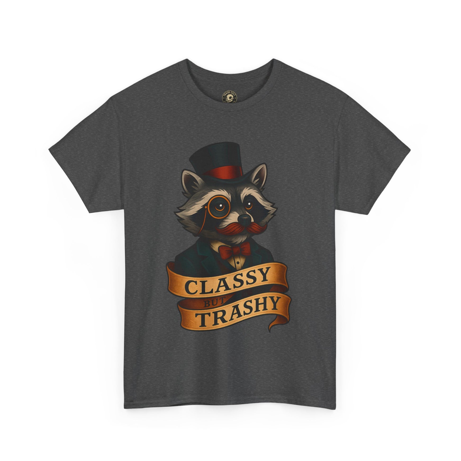 Classy Trashy Raccoon Tee, Unisex Heavy Cotton Tee, Funny Animal Shirt, Unique Gift, Casual Wear, Vintage Style T-Shirt