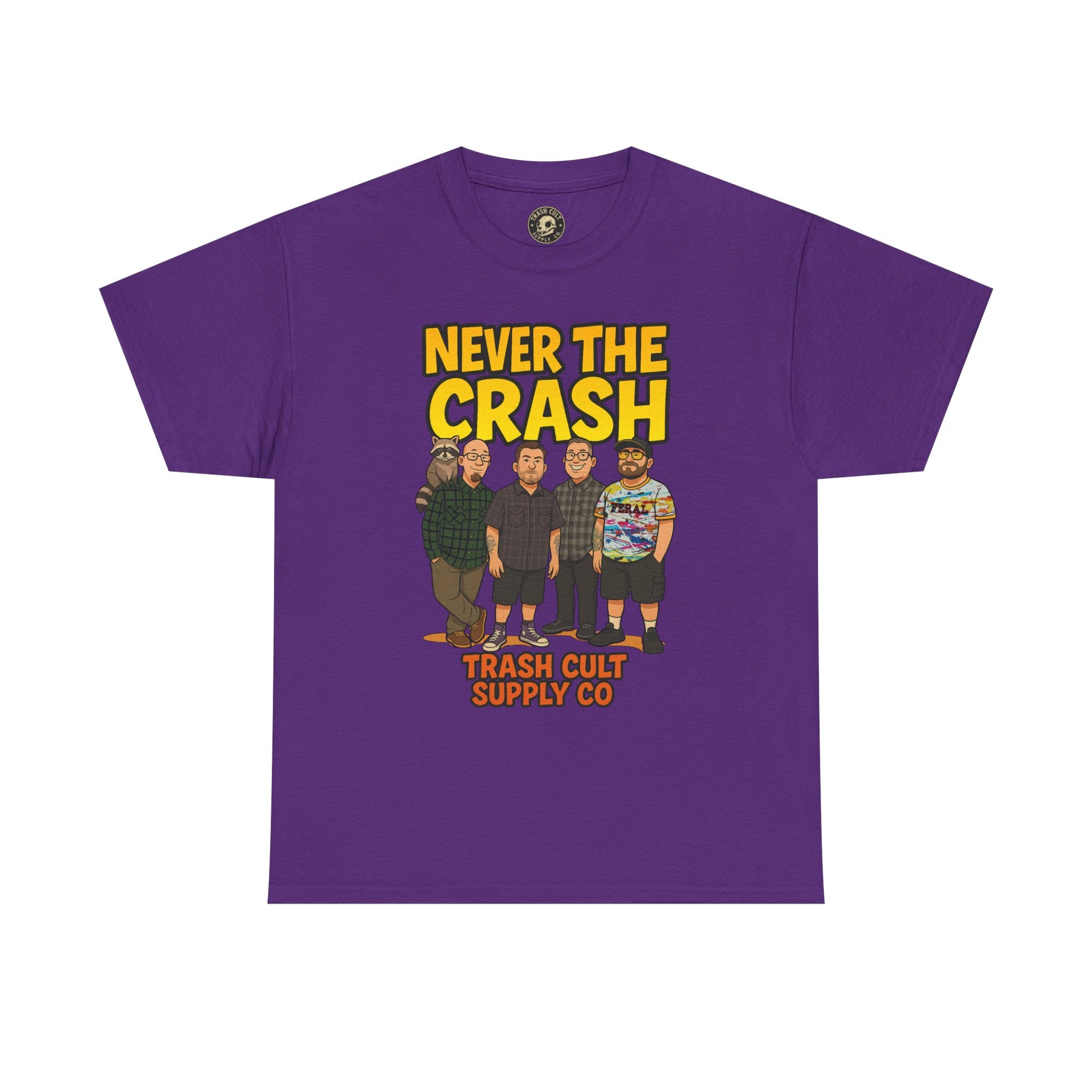 Never The Crash Band Shirt – Bold Graffiti Logo Tee - EXCLUSIVE | Gildan 5000