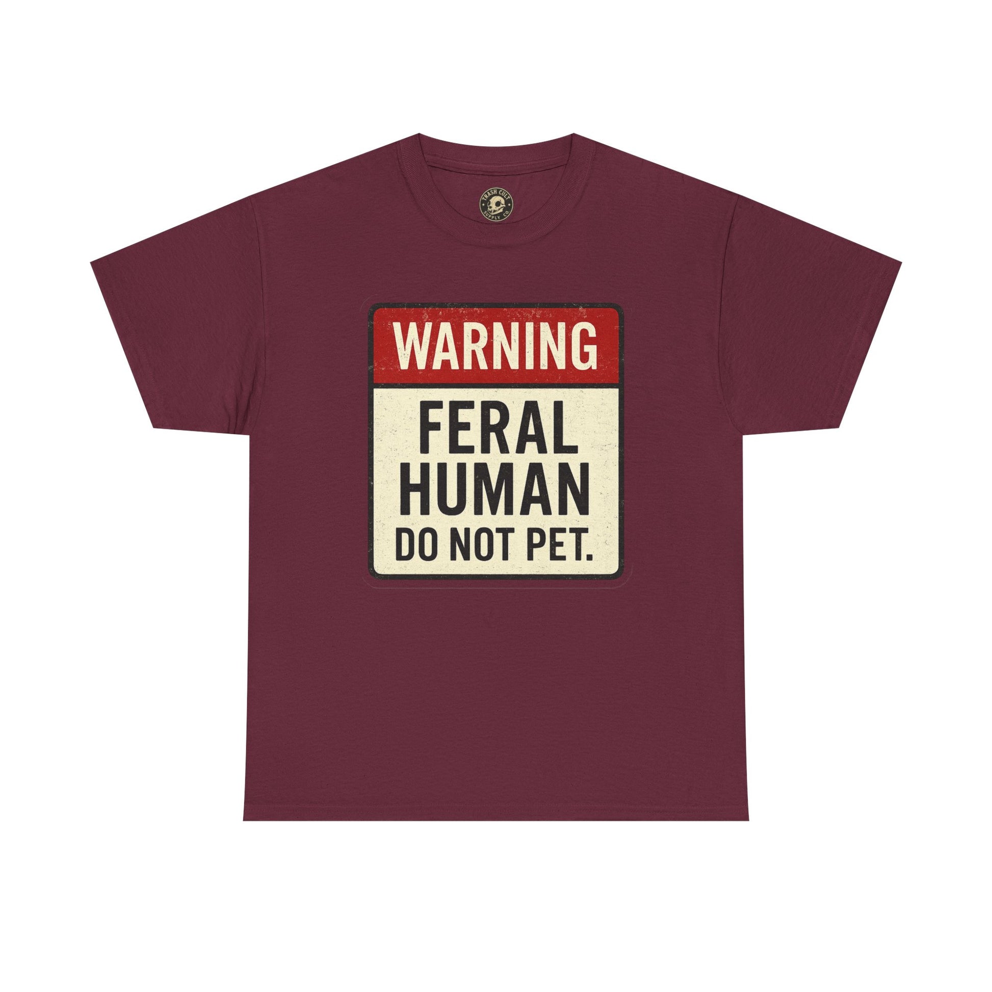 Warning Feral Human Tee: Unisex Humorous Cotton Shirt, Gift for Animal Lovers, Funny Tee, Unique Statement Apparel, Casual Wear, [...]