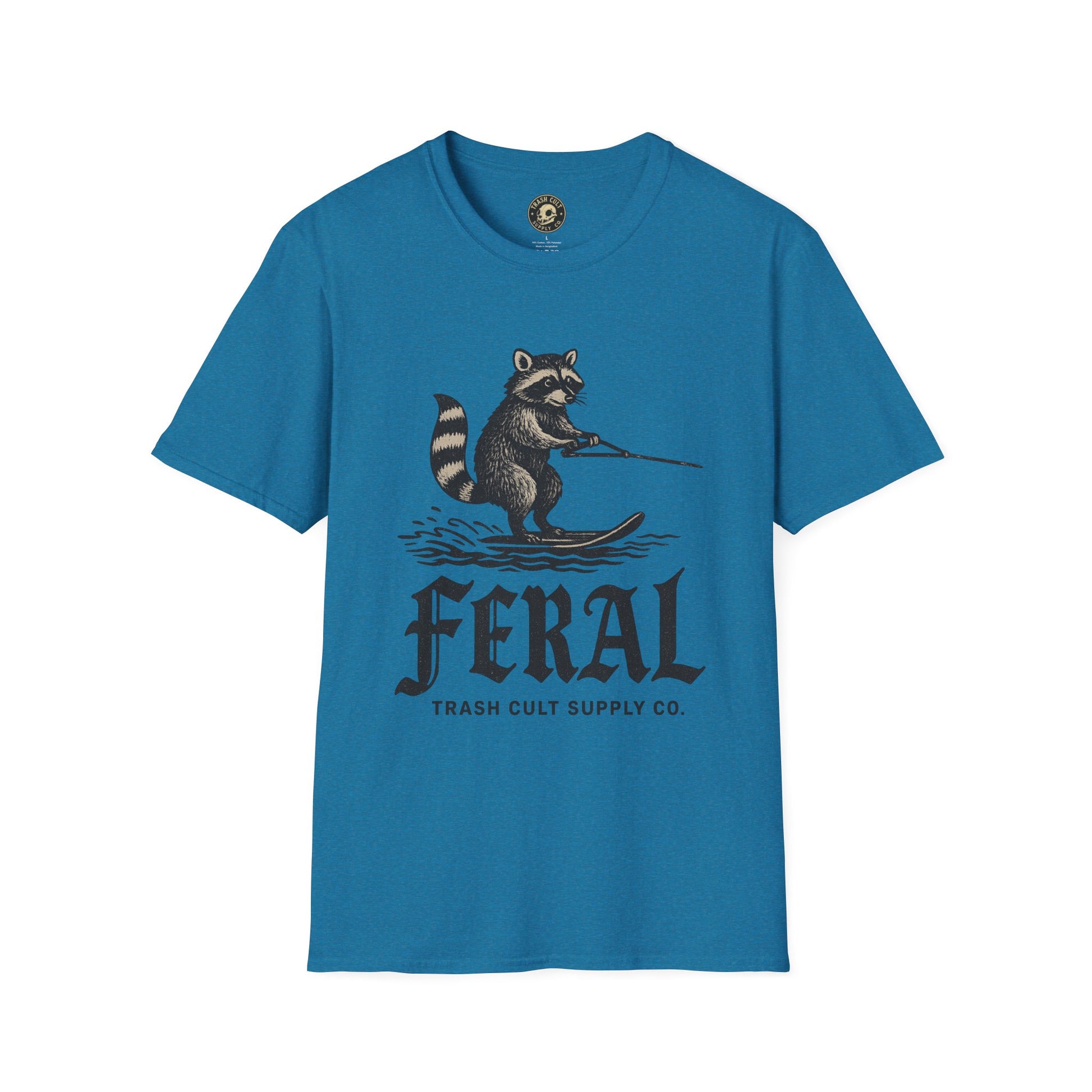 Feral Water Skiing Raccoon Vintage Shirt – Trash Cult Supply Co. | Gildan 2000 Softstyle