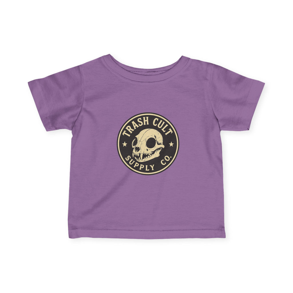 Trash Cult Skull Infant Tee, Baby T-Shirt, Unisex Baby Top, Cute Skull Baby Clothes, Edgy Infant Apparel, Trendy Newborn Gift
