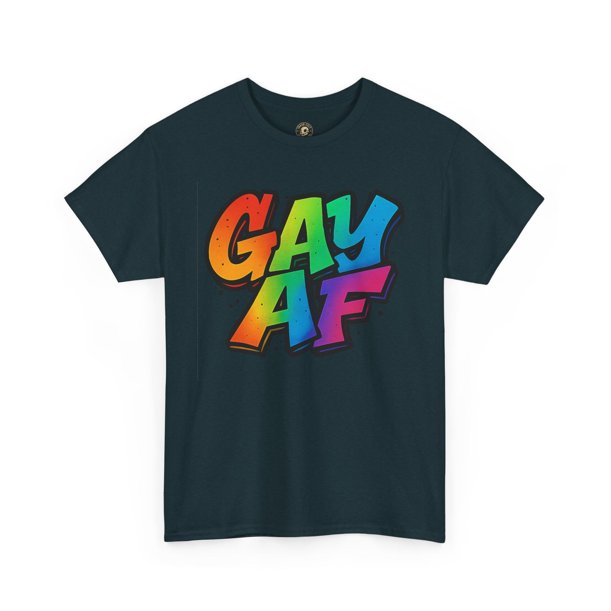 Pride Graphic Tee, Vibrant Gay AF Cotton T-Shirt, LGBTQ+ Celebration Wear, Fun Gift for Friends, Festival Fashion