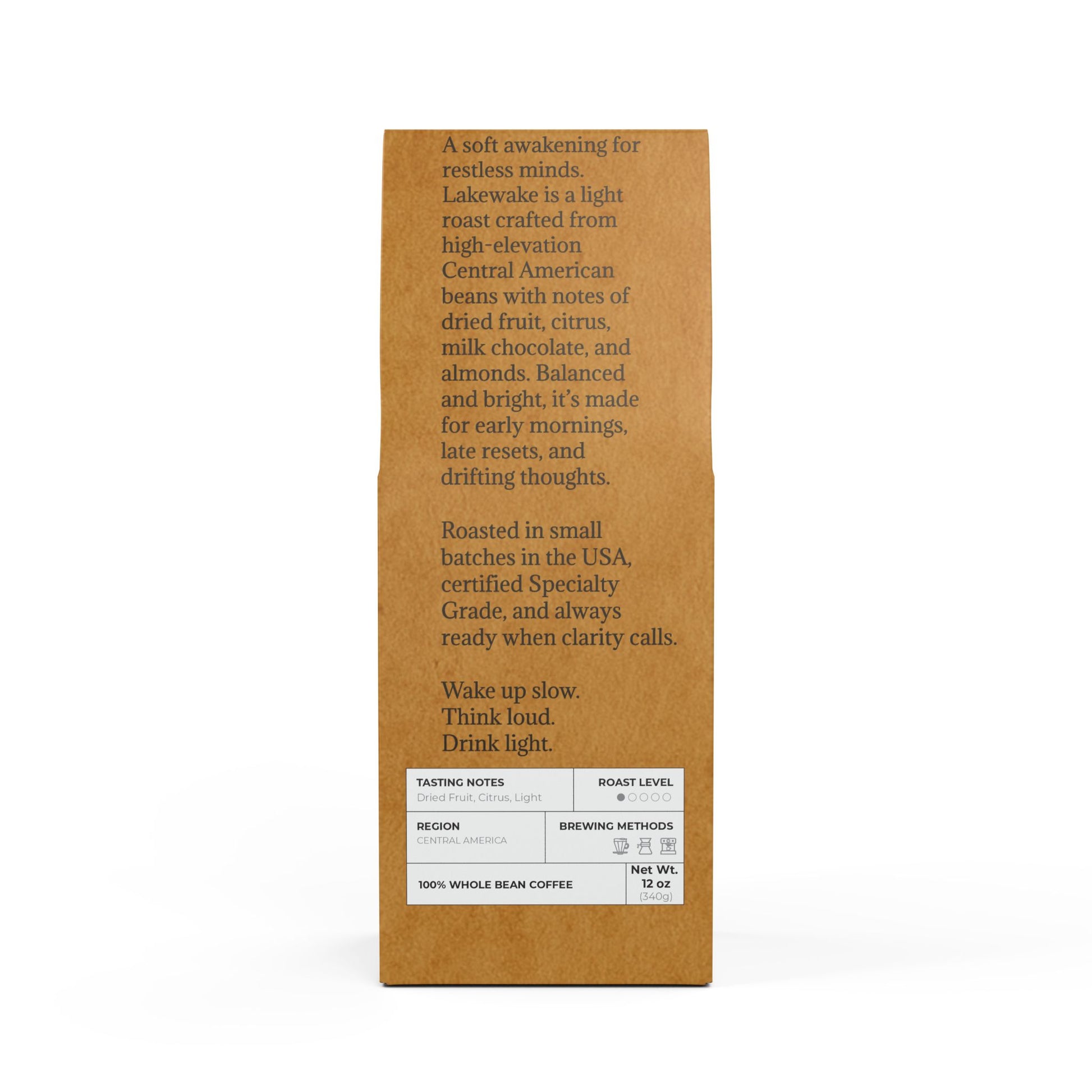 🌊 Lakewake – Light Roast Coffee (12oz)
