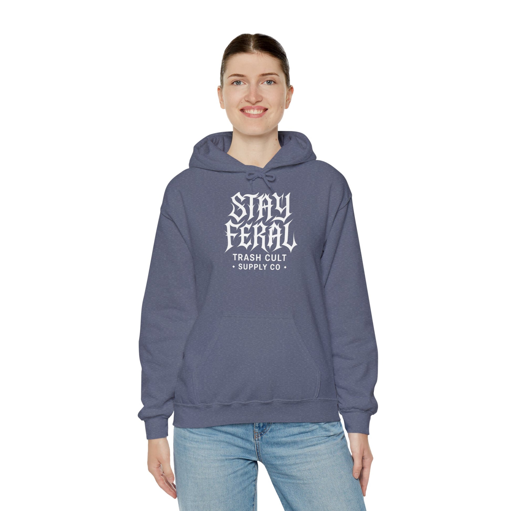 Stay Feral Gothic Hoodie – Trash Cult Supply Co Unisex Pullover