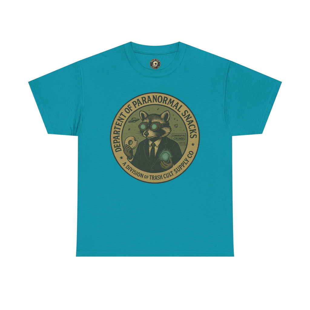 Department of Paranormal Snacks Shirt – Trash Cult Supply Co – Vintage Cryptid Division Tee – Gildan 5000