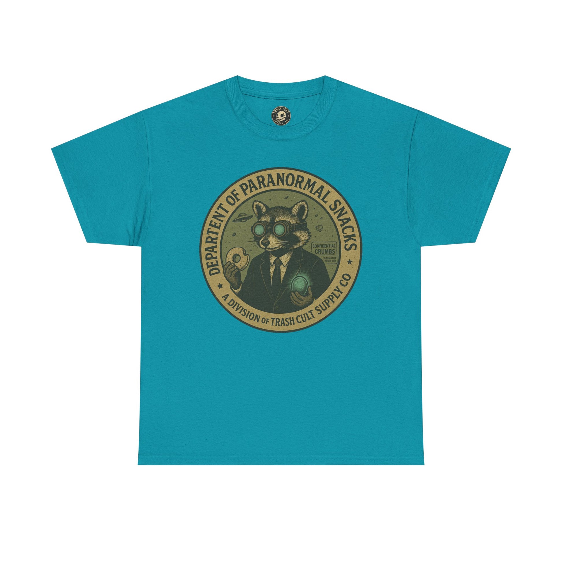 Department of Paranormal Snacks Shirt – Trash Cult Supply Co – Vintage Cryptid Division Tee – Gildan 5000