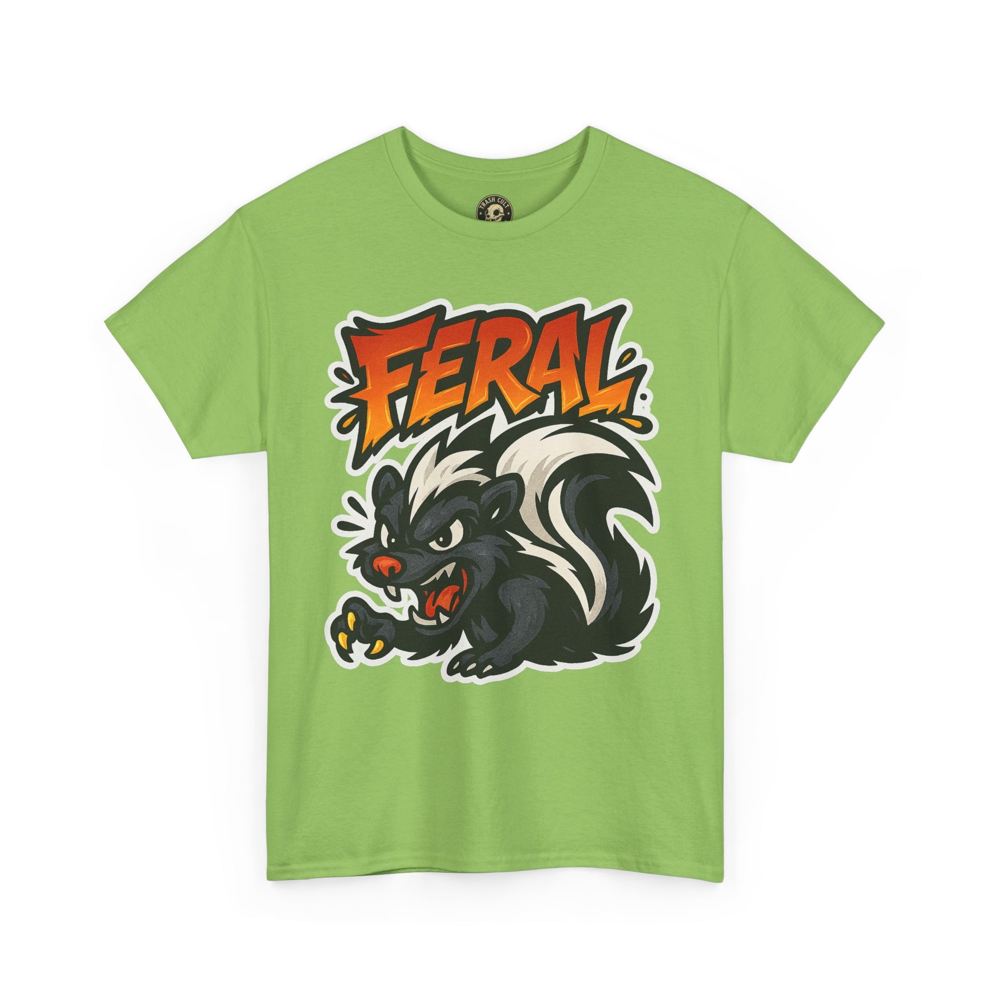 Feral  Skunk Graphic Tee, Cool T-Shirt, Streetwear Style, Unique Gift, Animal Lover Apparel, Fun Casual Wear