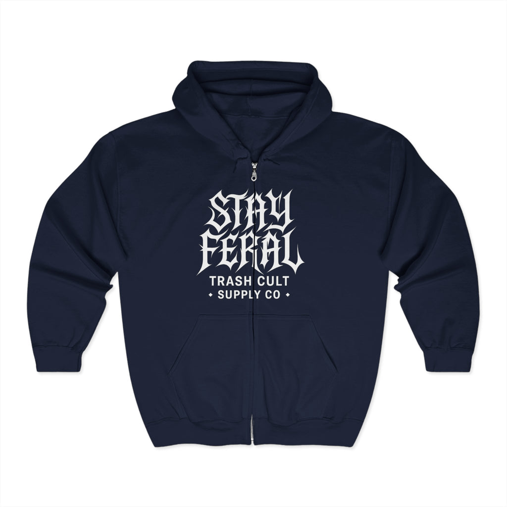 Stay Feral Unisex Heavy Blend Zip Hoodie | Cool Streetwear for Casual Vibes, Perfect Gift for Nature Lovers, Eco-Conscious Style, [...]