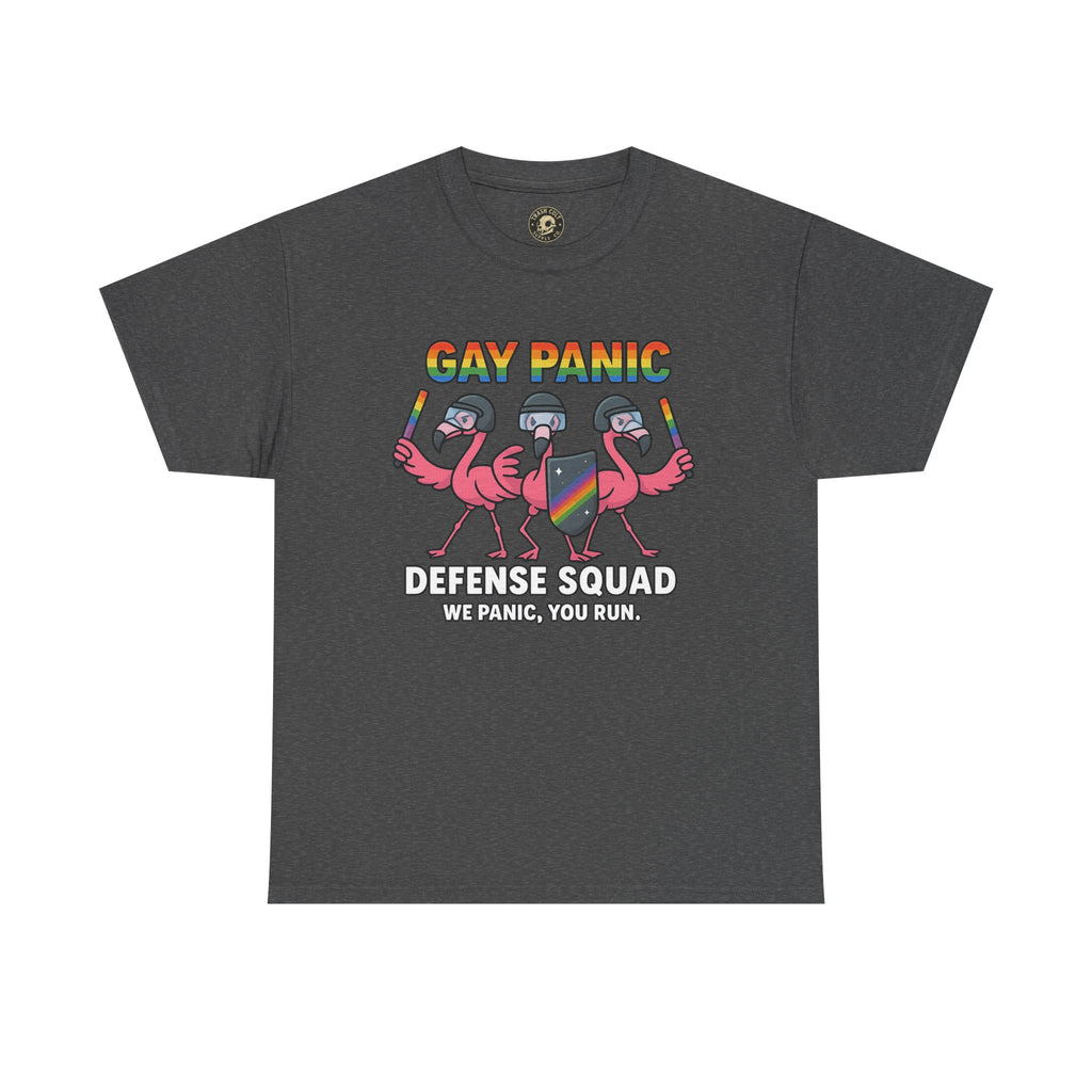 Gay Panic Defense Squad Unisex Heavy Cotton Tee, LGBTQ Pride Tee, Funny Graphic Shirt, Gift for Friends, Summer Fashion