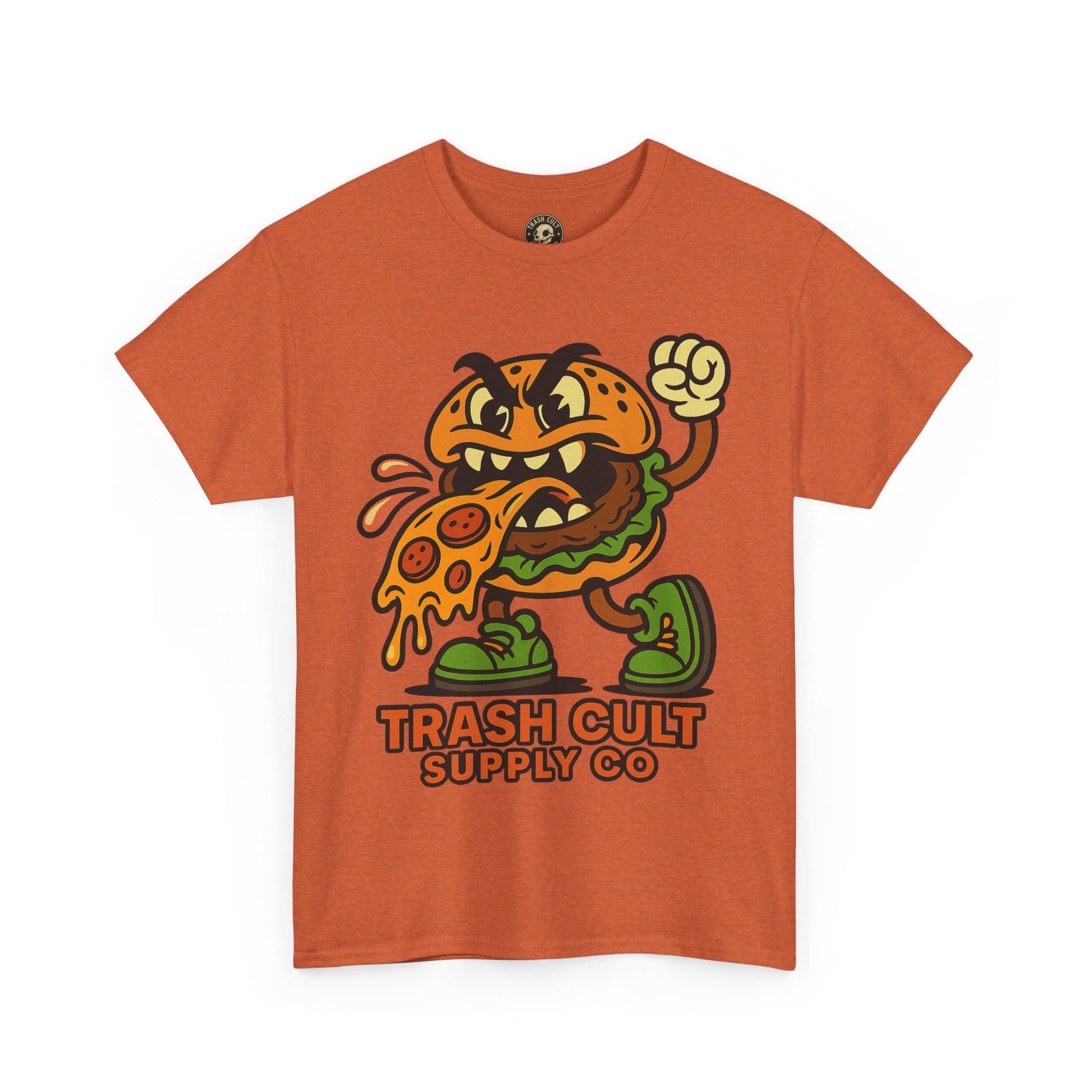 Angry Burger Pizza Spitter Tee – Trash Cult Supply Co | Gildan 5000 Shirt