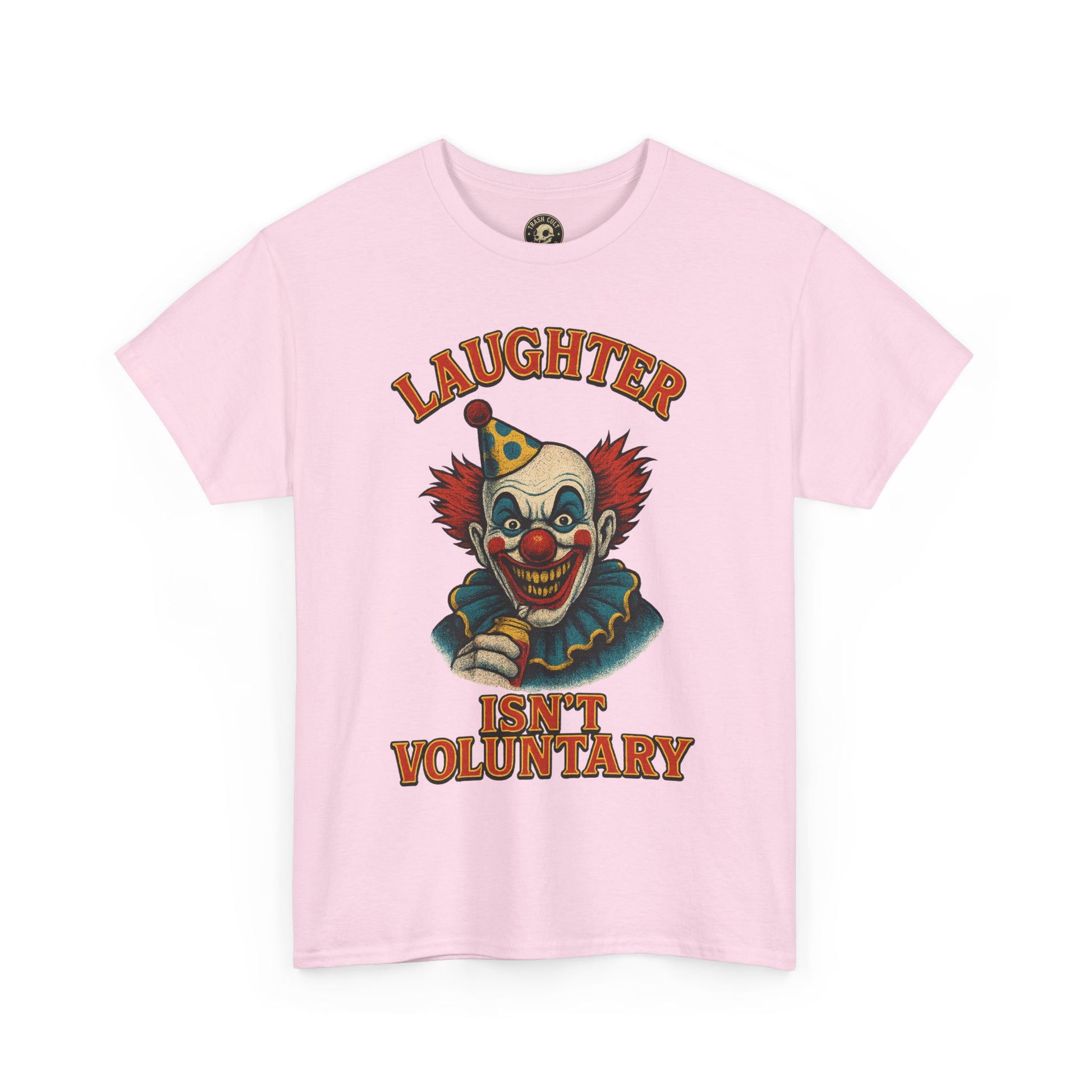 Laughter Isn’t Voluntary Creepy Clown Shirt – Circus Horror Tee – Gildan 5000
