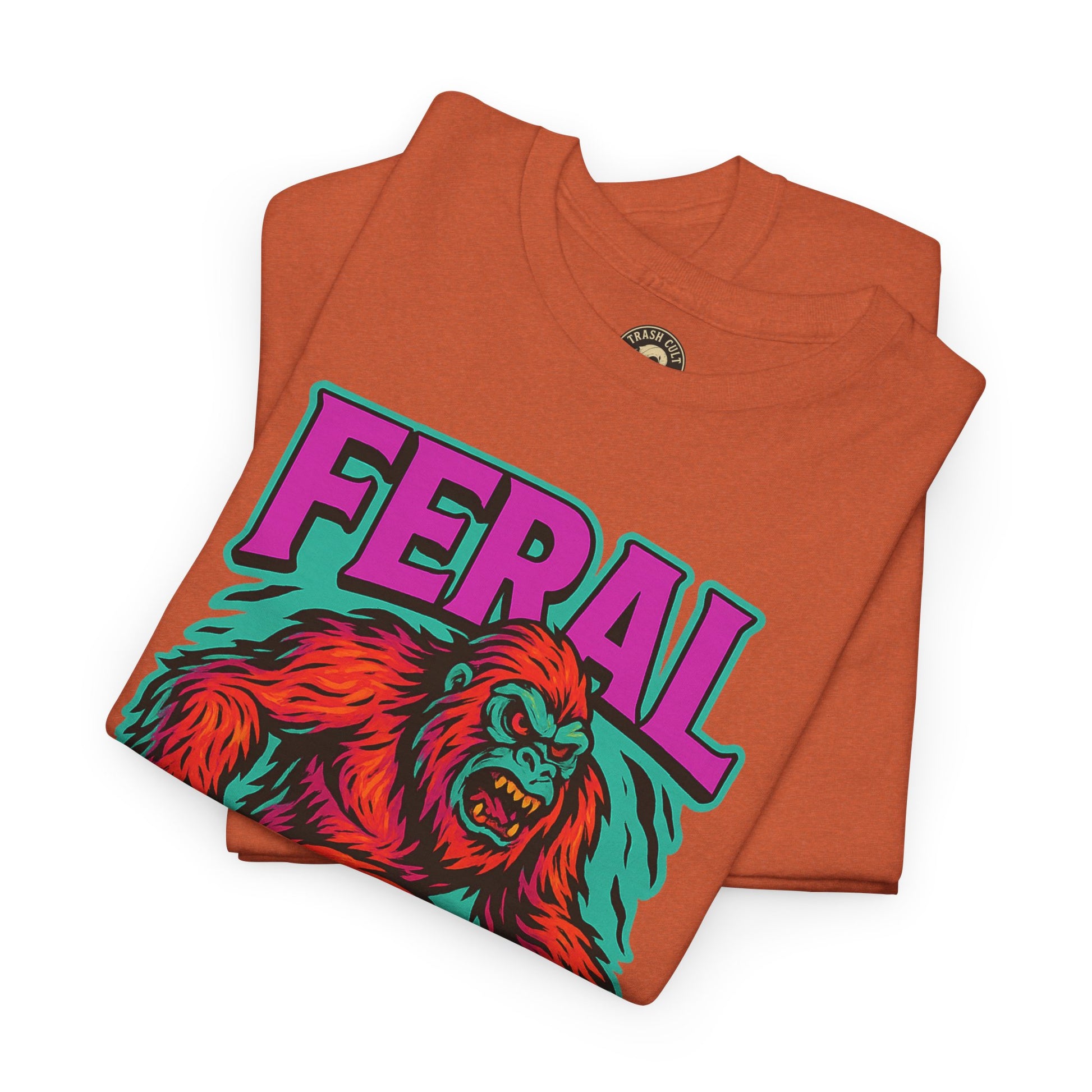 FERAL Bigfoot Shirt – Trashcore Bold Colors | Trash Cult Supply Co | Gildan 5000 Tee