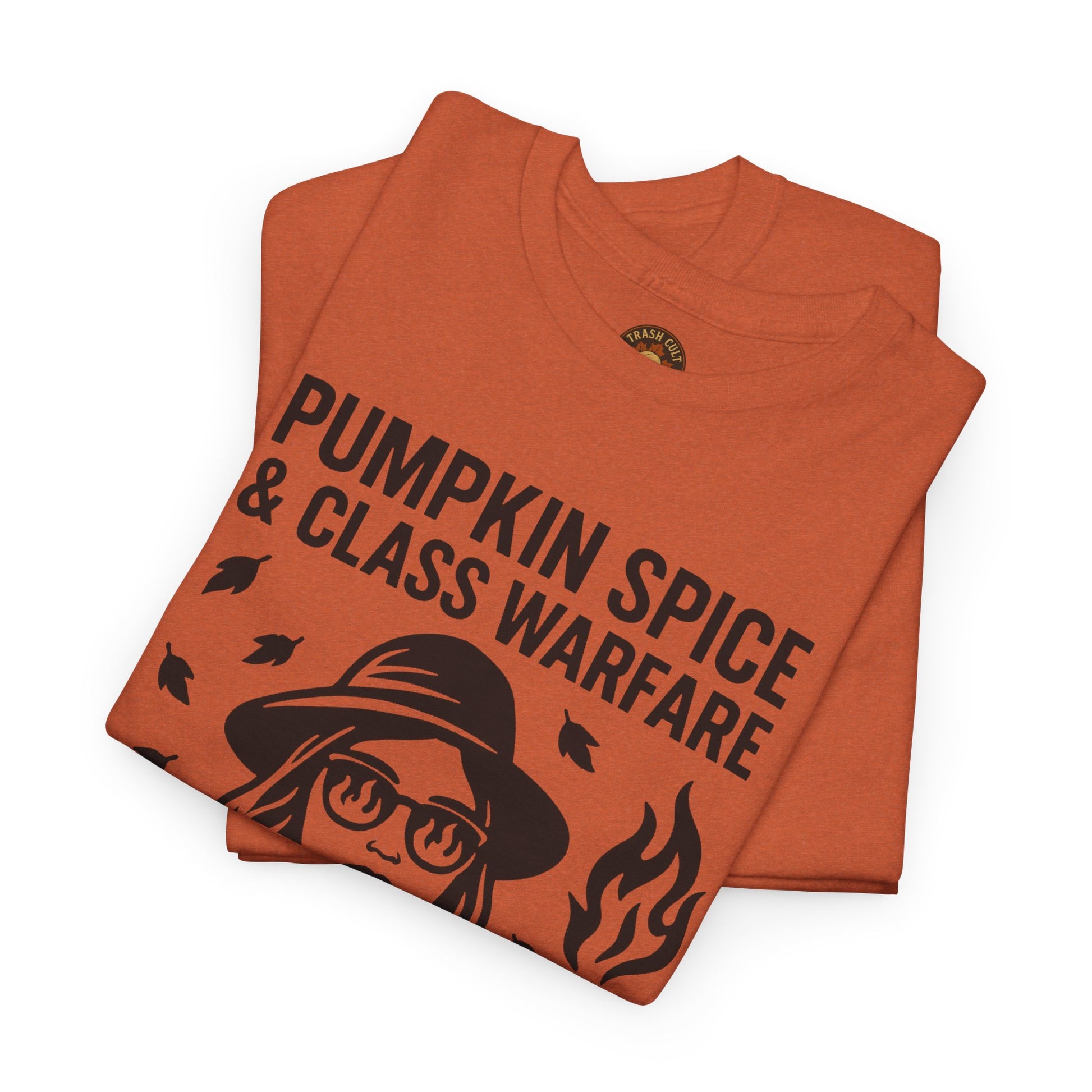 Pumpkin Spice & Class Warfare Shirt – Fall Riot Girl Graphic Tee – Fall of Humanity Collection – Trash Cult Supply Co.