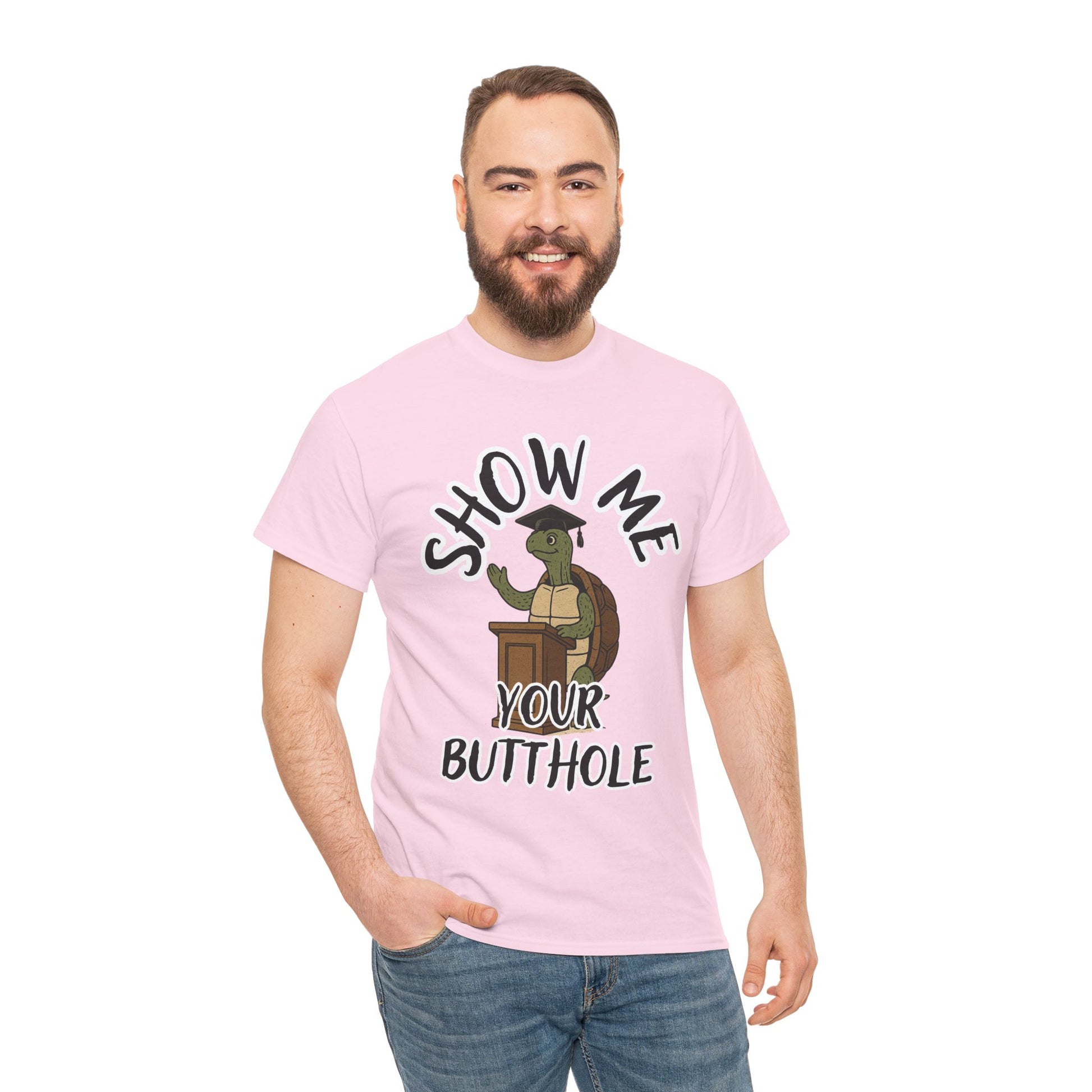 Show Me Your Butthole Turtle Tee – Feral Graduation Speech Shirt
