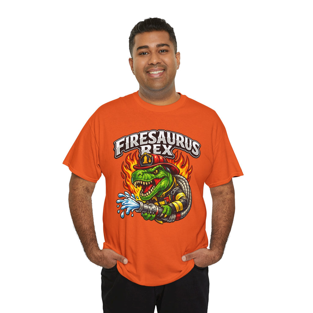 Firesaurus Rex T-Shirt — Funny Firefighter Dinosaur Tee
