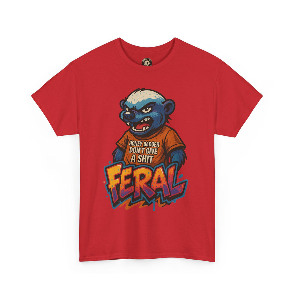 Feral Graphic Tee, Unisex Heavy Cotton T-Shirt for Casual Wear, Gift for Animal Lovers, Unique Streetwear, Funny Graphic Shirt