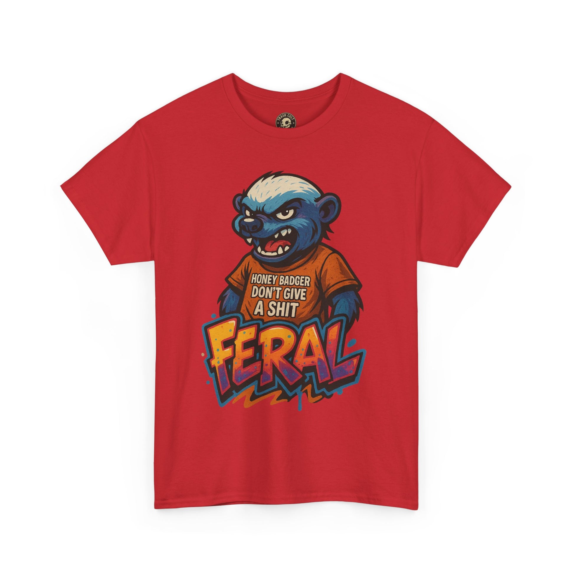 Feral Graphic Tee, Unisex Heavy Cotton T-Shirt for Casual Wear, Gift for Animal Lovers, Unique Streetwear, Funny Graphic Shirt